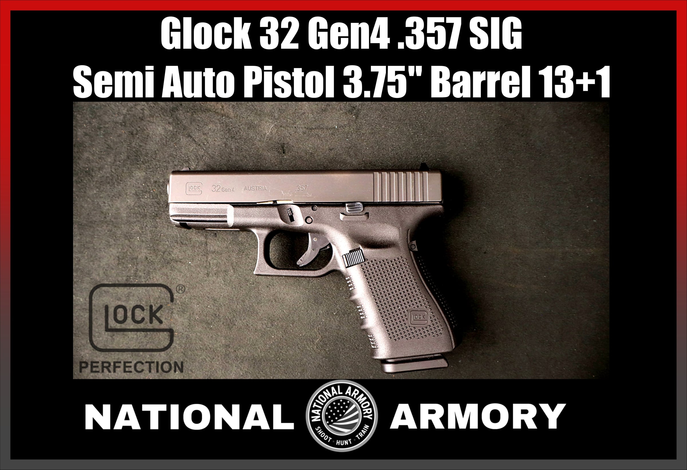 Glock 32 Gen4 .357 SIG Semi Auto Pistol 13+1 Compact Austria-img-0