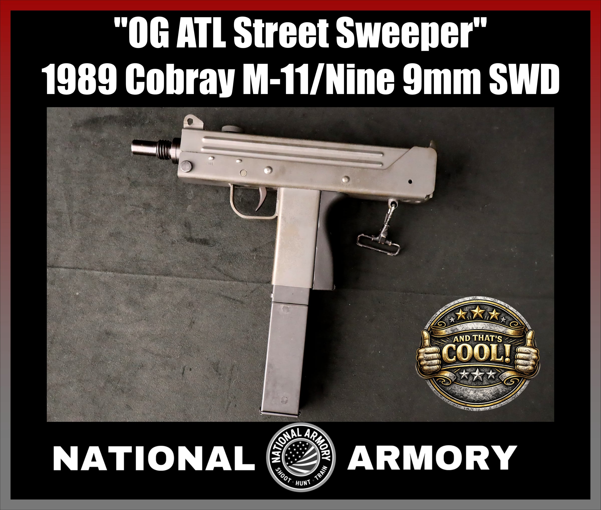 1989 Cobray M-11/Nine 9mm SWD Atlanta TEC-9 32rd Mag-img-0