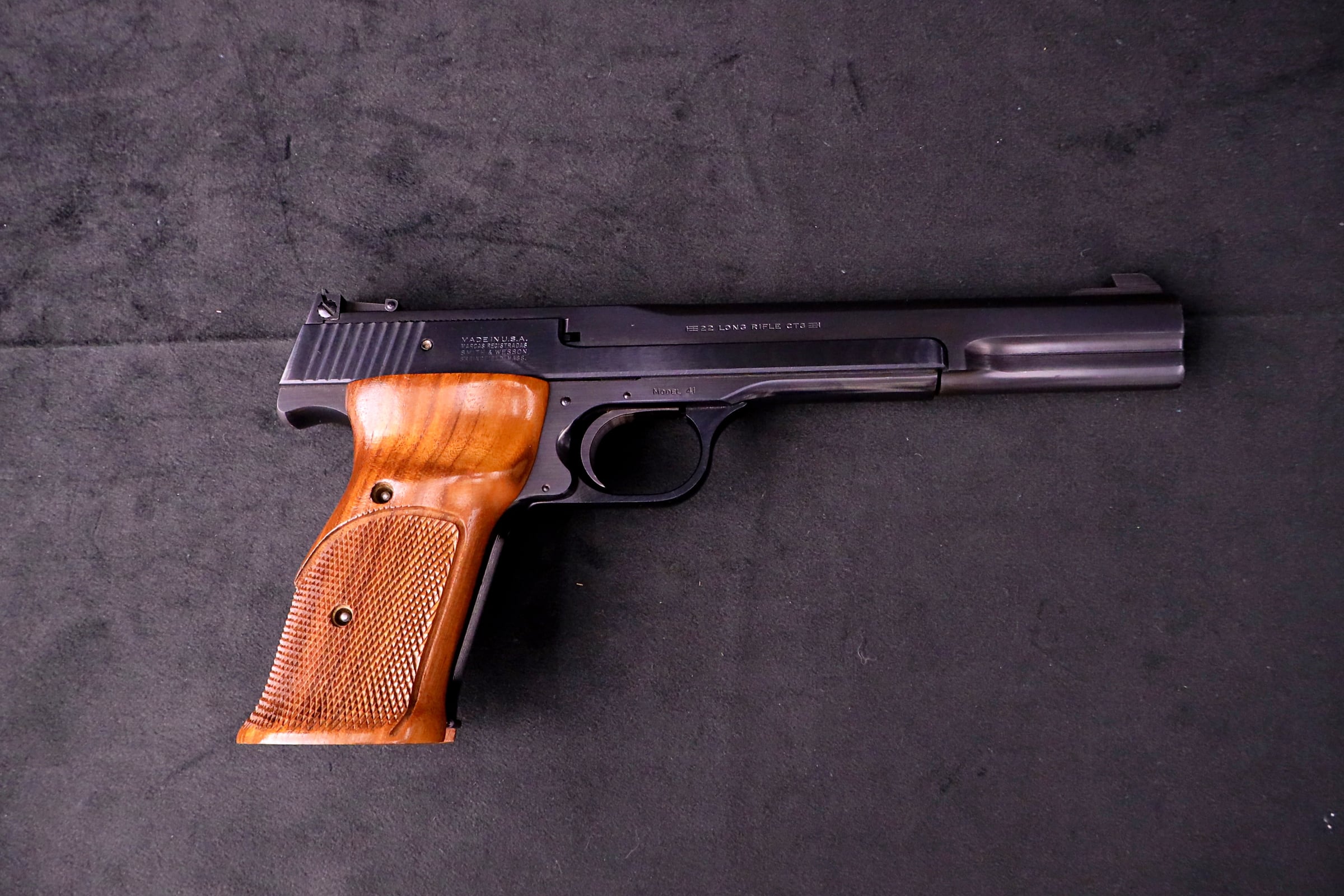Smith & Wesson Model 41 .22 LR 7" Barrel Blued Single Action Target Pistol-img-5