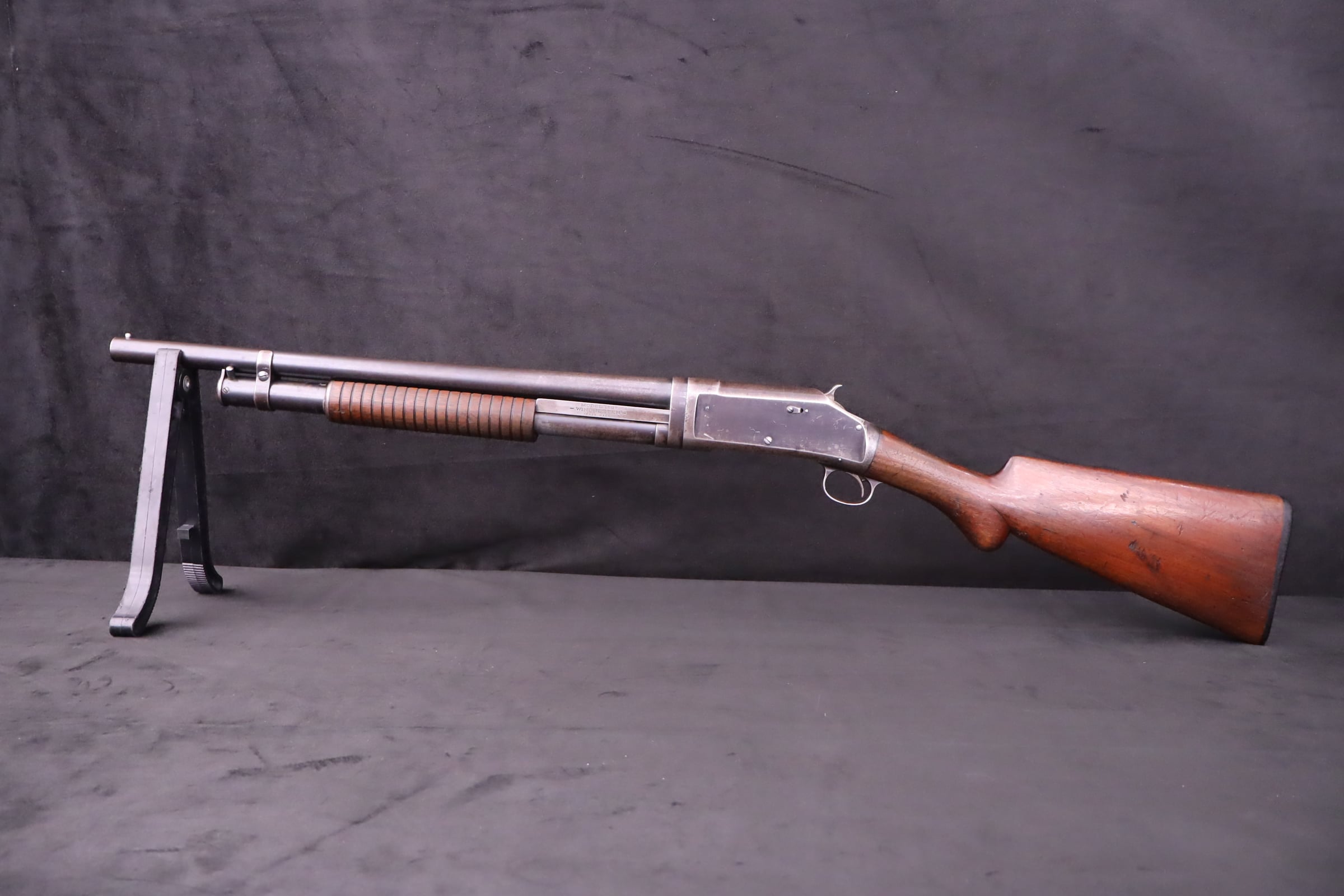 1907 Winchester 1897 Takedown 12 GA 18.5" Outlaw Cut Pump Shotgun Slam Fire-img-14
