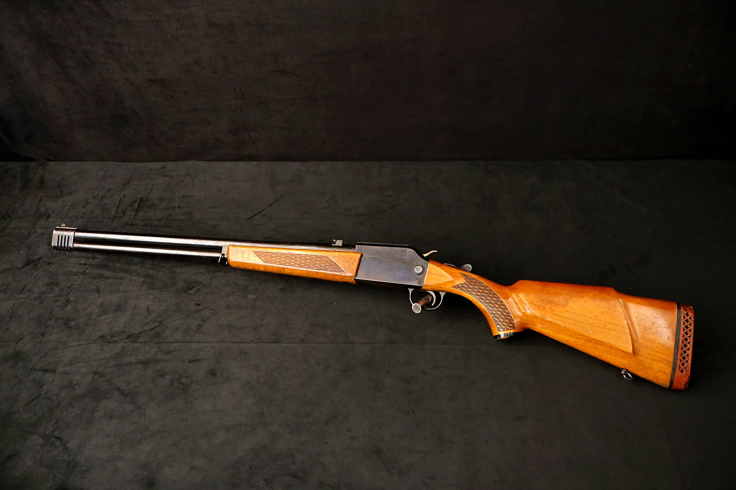 1975 Tikka 12-70 M-70 Over/Under Combo Gun 12 GA .222 Rem 26"-img-2