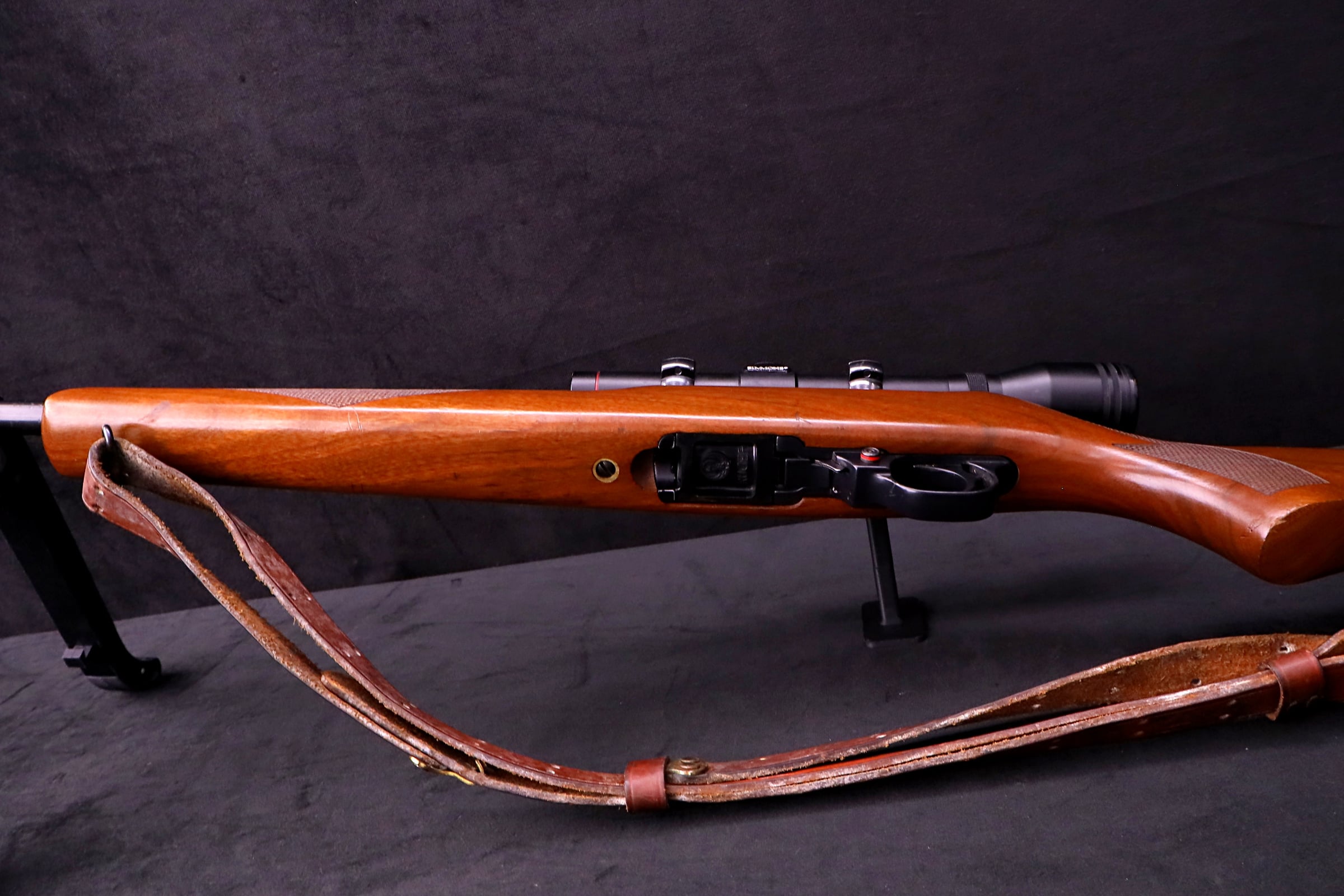 1996 Ruger 10/22 Carbine .22 LR 18.5" Wood Simmons 4X Scope Leather Sling-img-17