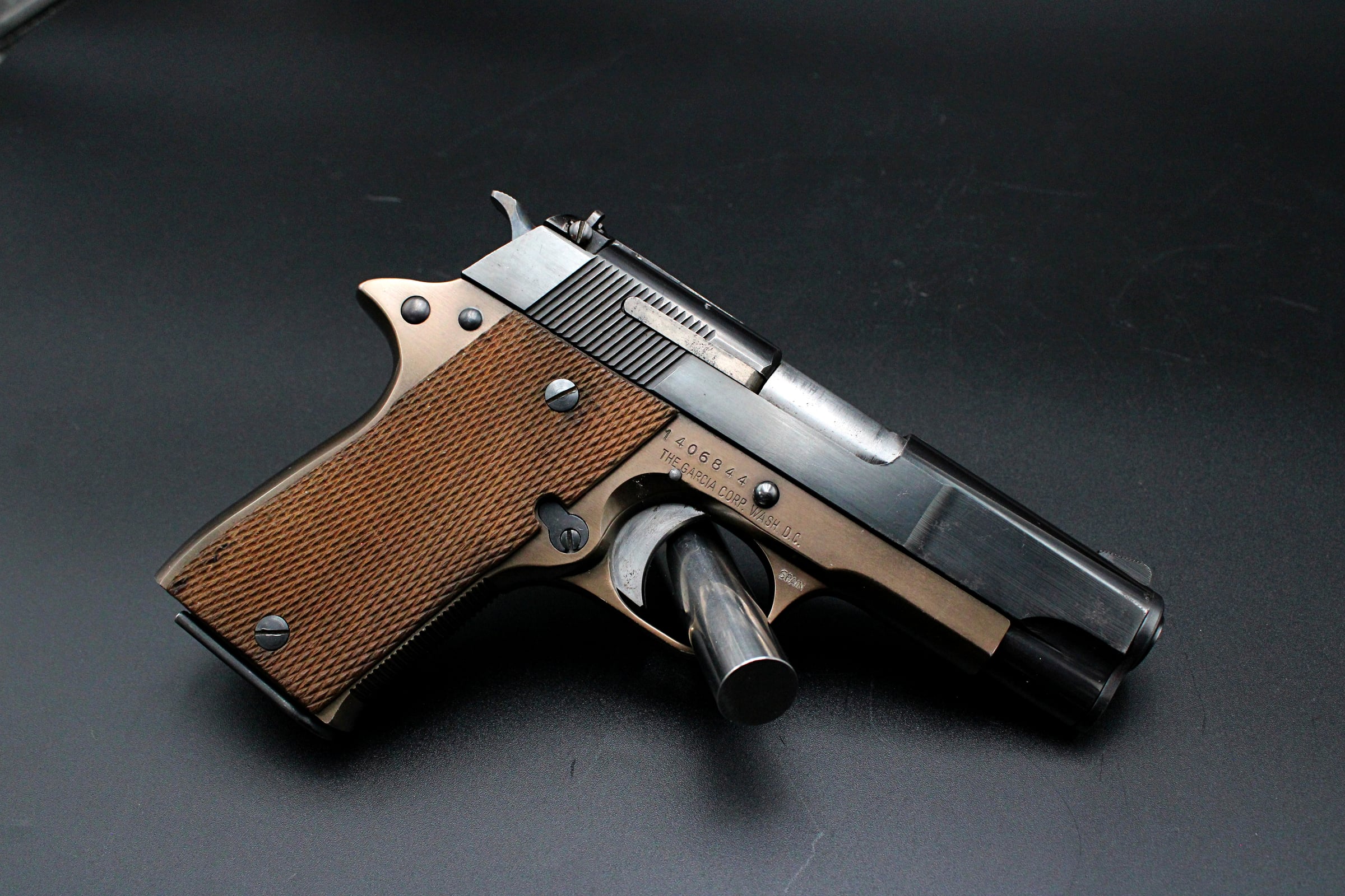 1975 Star PD .45 ACP Compact Pistol 3.75" Blued Bronze Two Tone Wood Grips-img-5