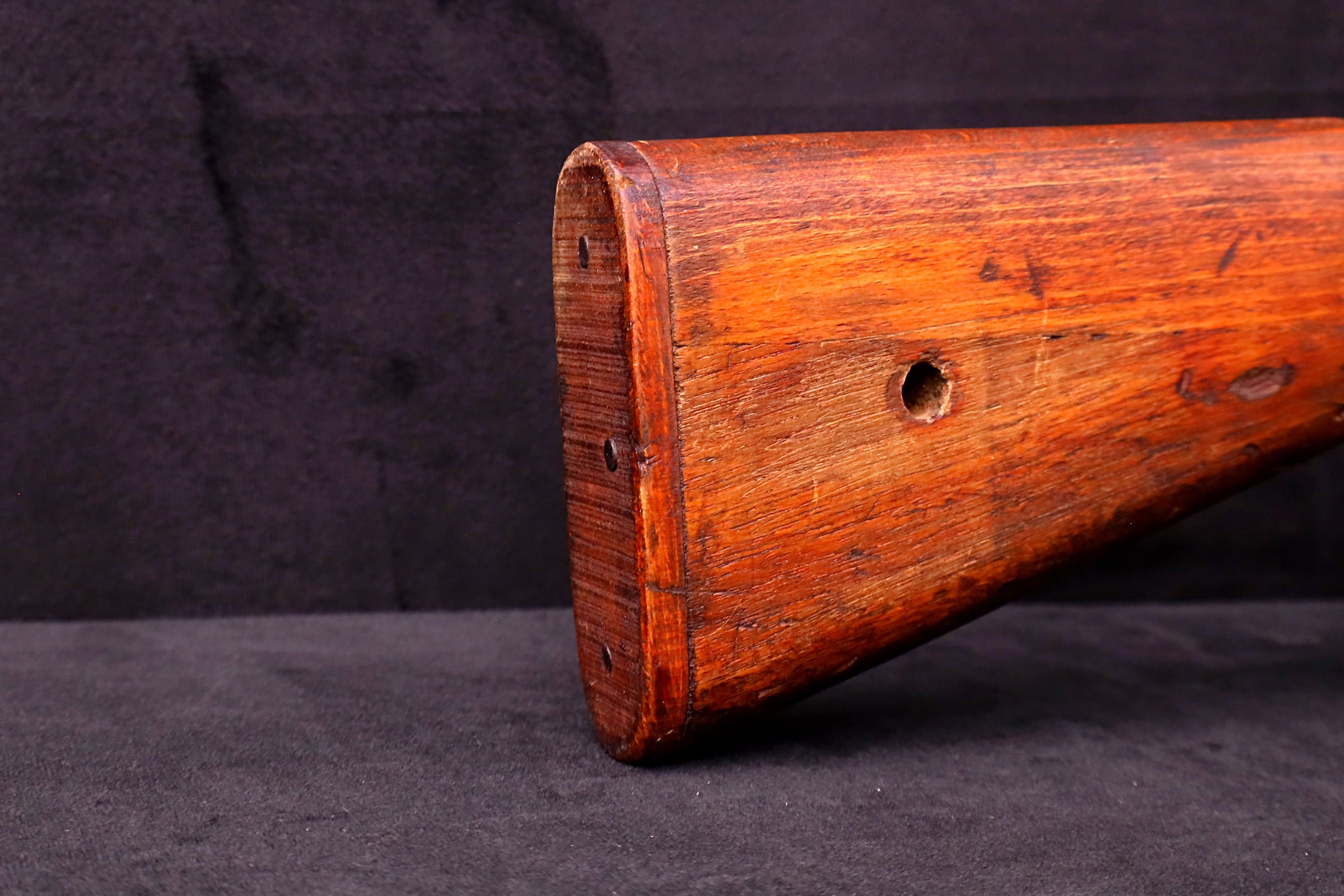 1944 WWII Japanese Arisaka Type 99 Last Ditch Rifle 7.7mm Rope Hole Stock-img-9
