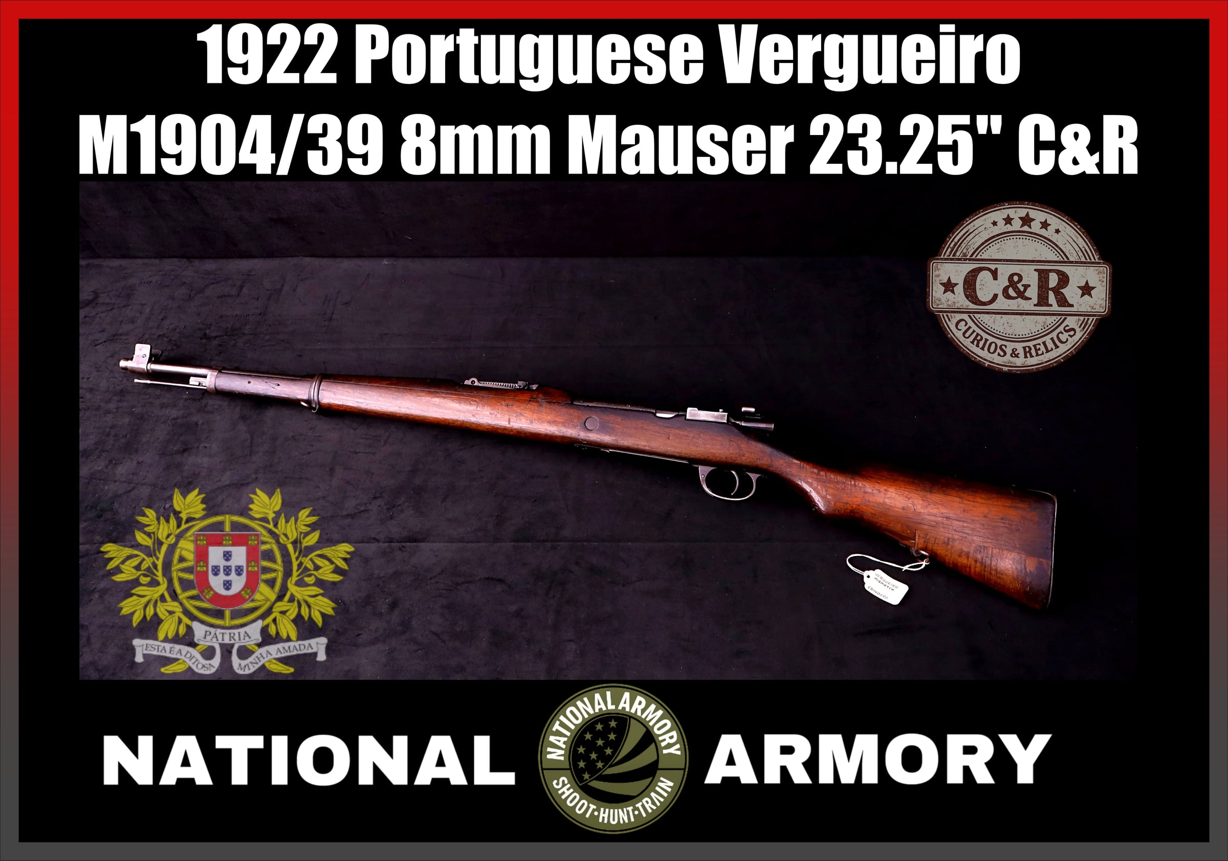 1922 DWM Mauser-Vergueiro 1904/39 Vaqueiro 8mm Mauser Matching Numbers-img-0