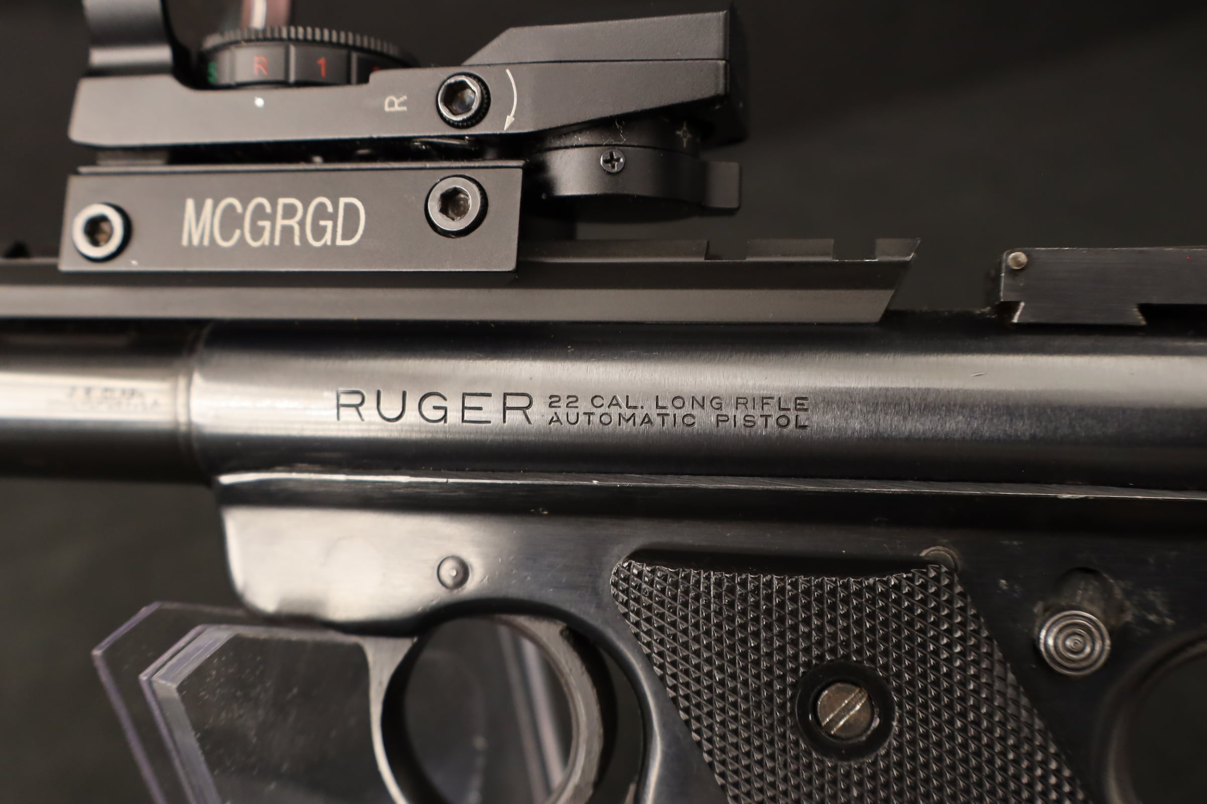 1962 Ruger Custom .22 LR 6.5" BBL J.E. Clark Bull Barrel MCGRGD Reflex-img-12