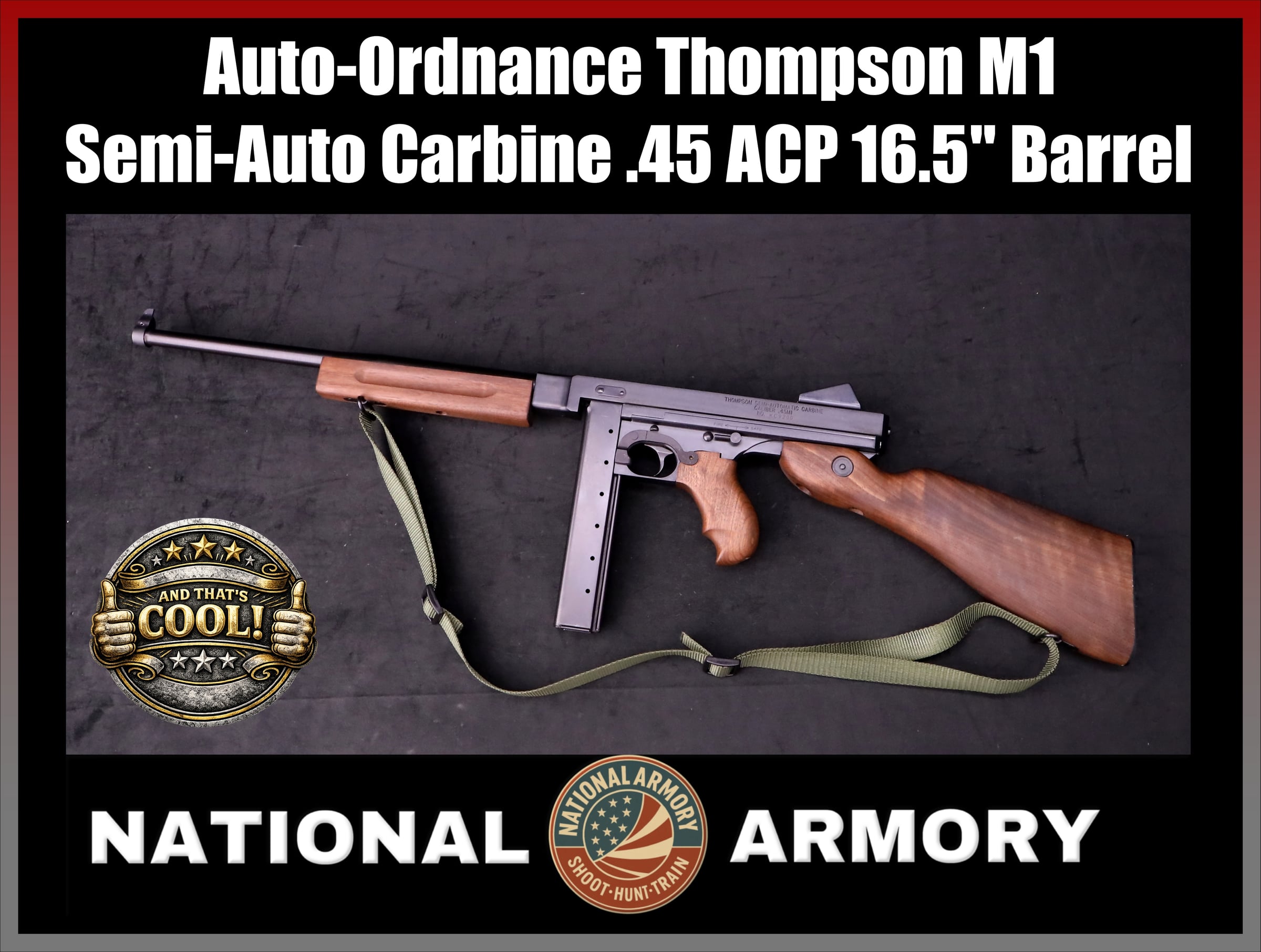 Auto-Ordnance Thompson M1 Semi-Auto Carbine .45 ACP 16.5" *LIKE NEW*-img-0