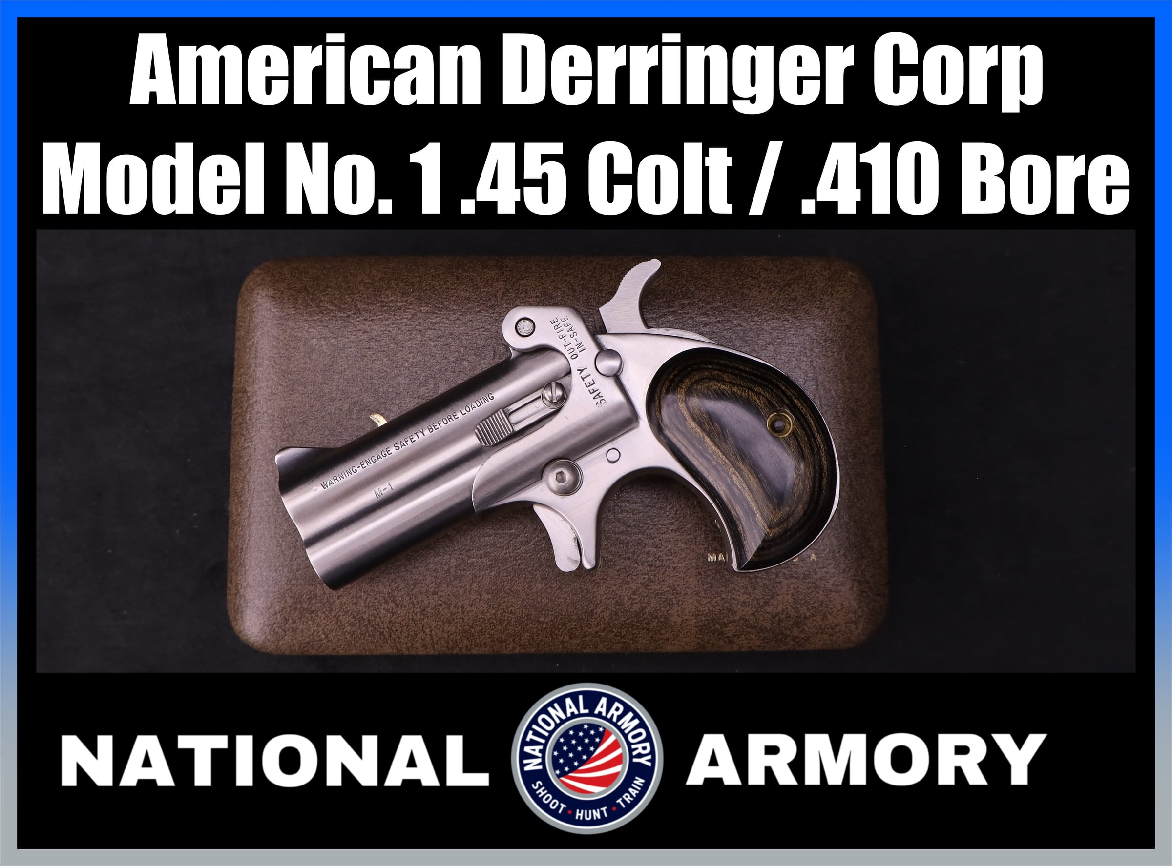 American Derringer M-1 45 LC 410 Bore 2-Shot Derringer Waco TX-img-0