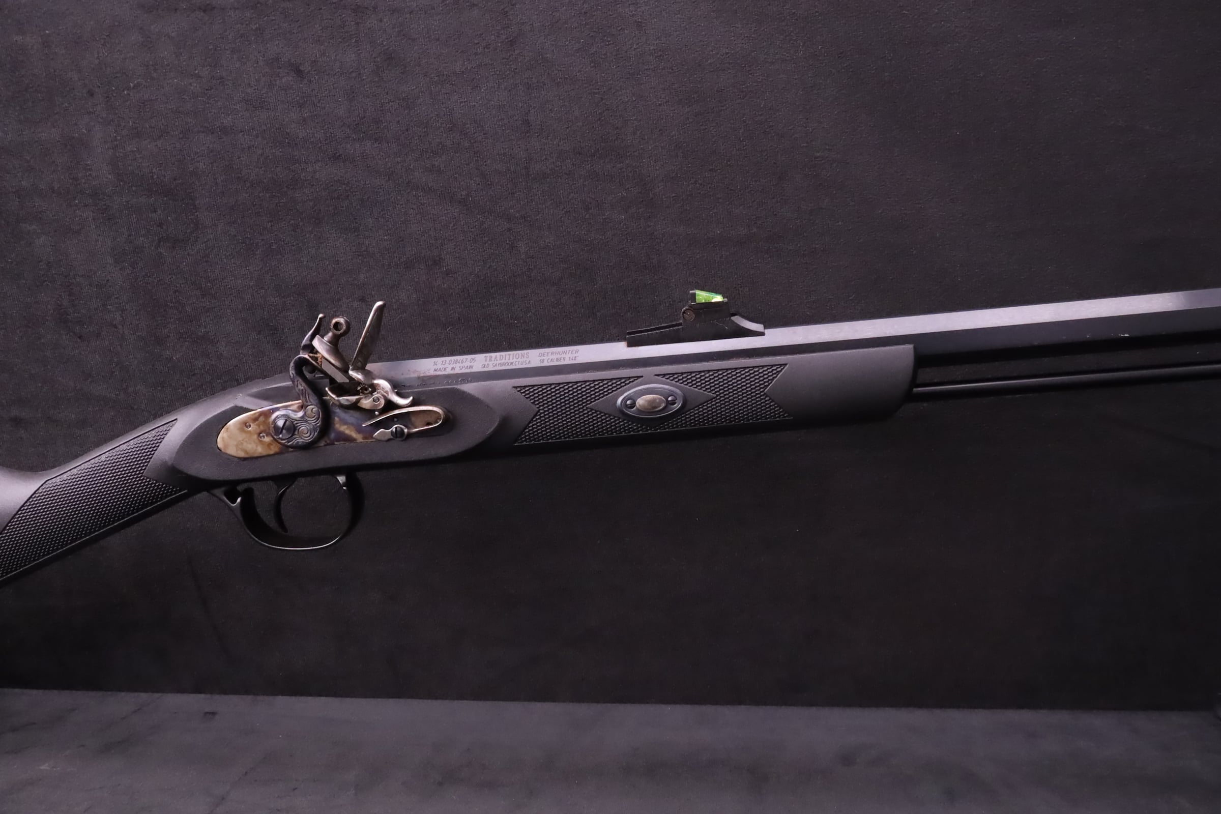 Traditions Deerhunter .50 Cal Flintlock ML 24" Octagonal BBL Fiber Optic-img-4
