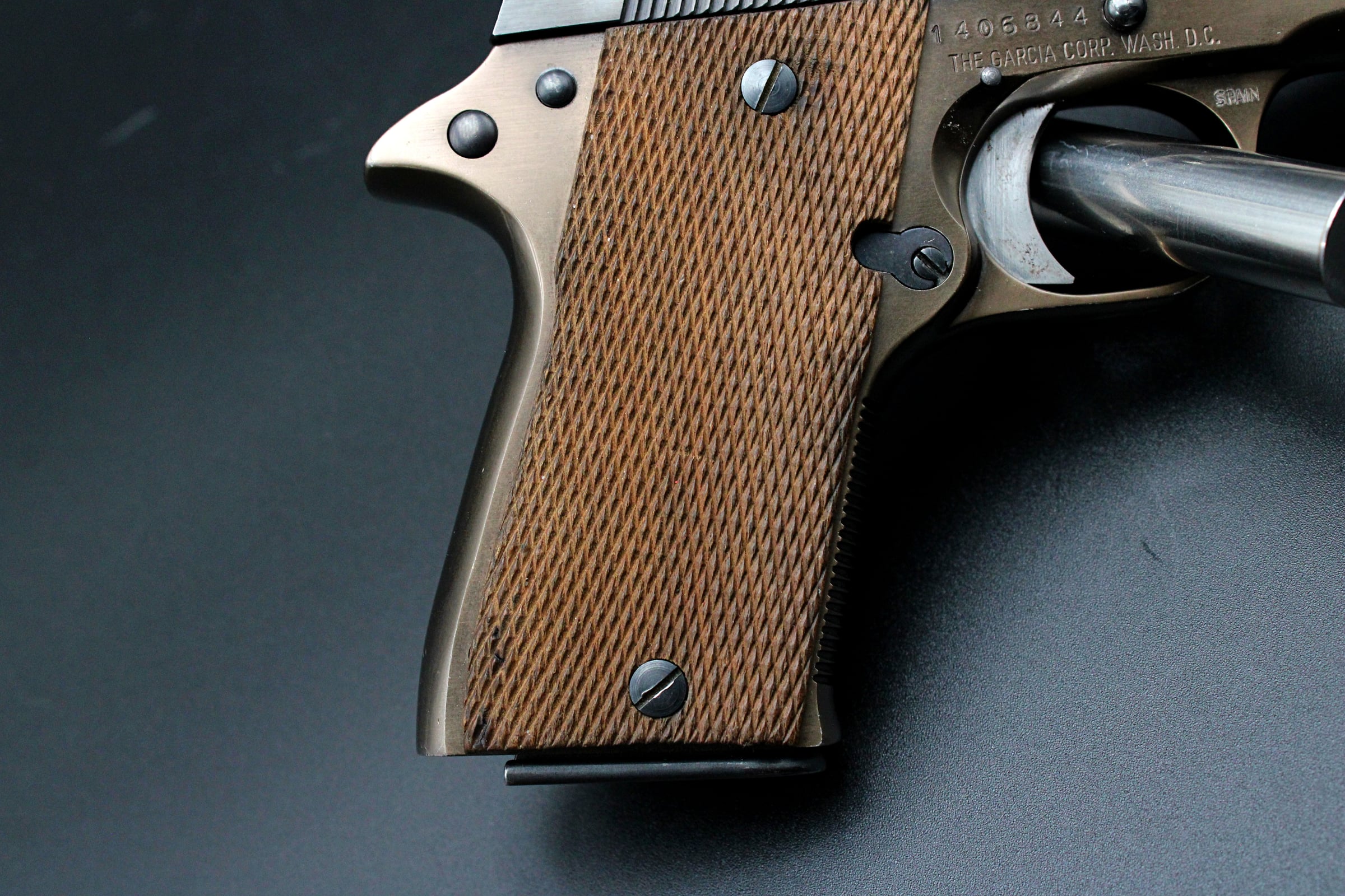1975 Star PD .45 ACP Compact Pistol 3.75" Blued Bronze Two Tone Wood Grips-img-6