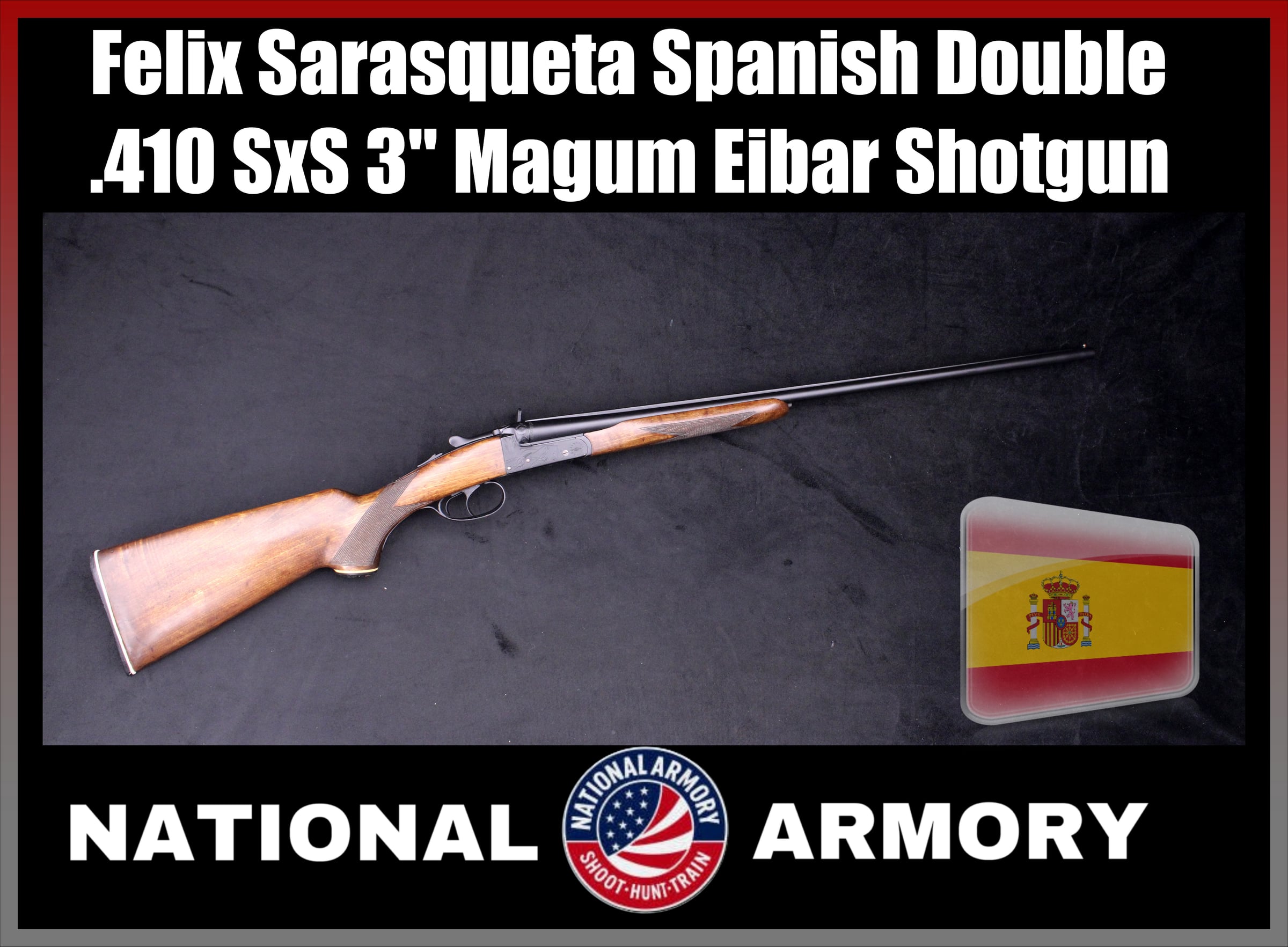 Felix Sarasqueta .410 SxS 26" Barrels FIE Eibar Spanish Double Shotgun-img-0