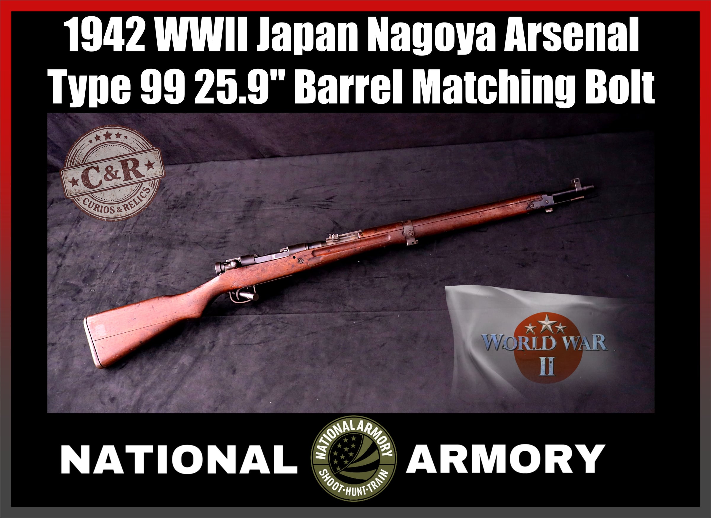 1942 WWII Nagoya Type 99 Arisaka Short Rifle 7.7 Jap No Series-img-0