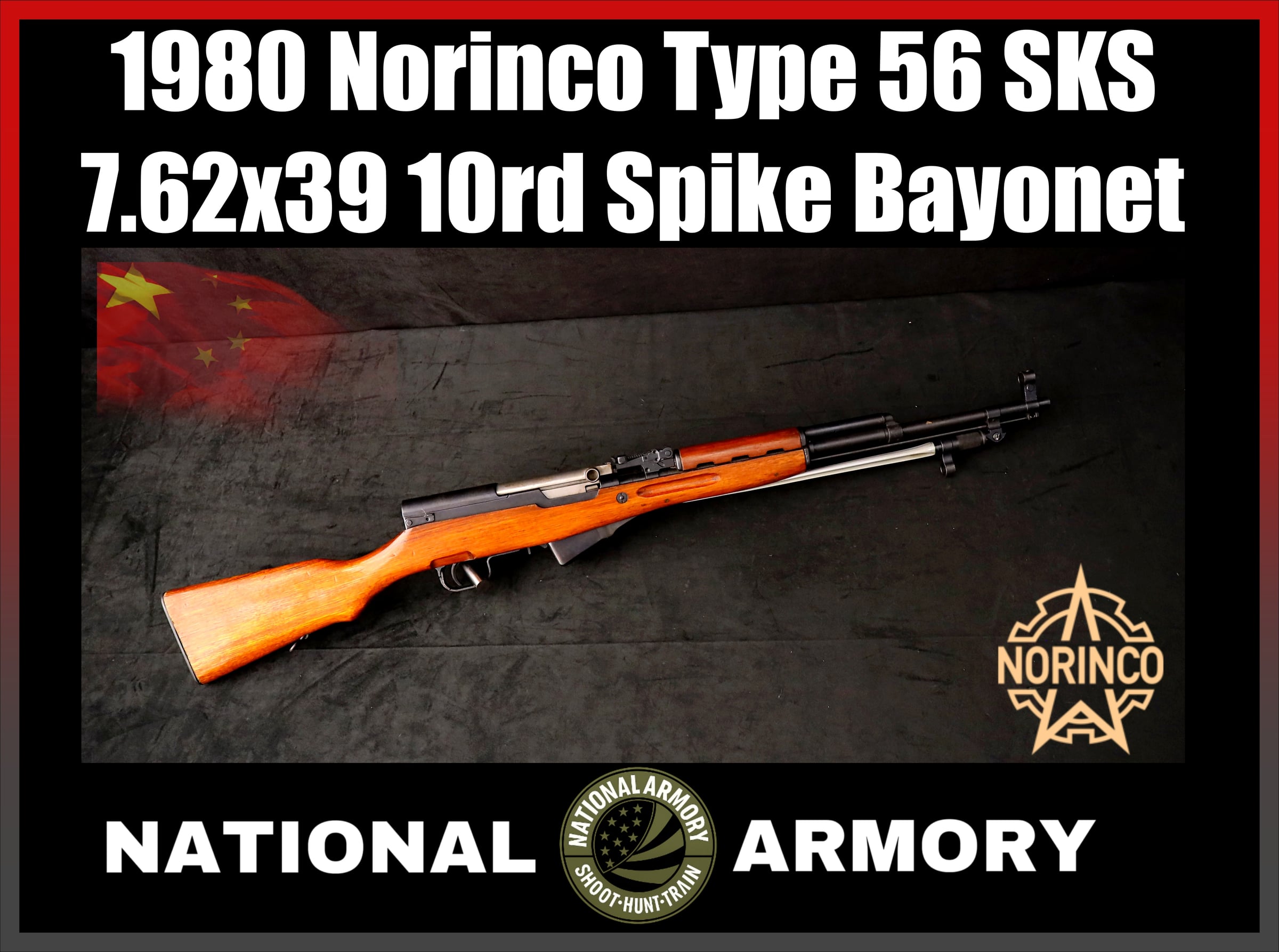 Norinco SKS Factory 0402 7.62x39 Matching Numbers Folding Bayonet-img-0