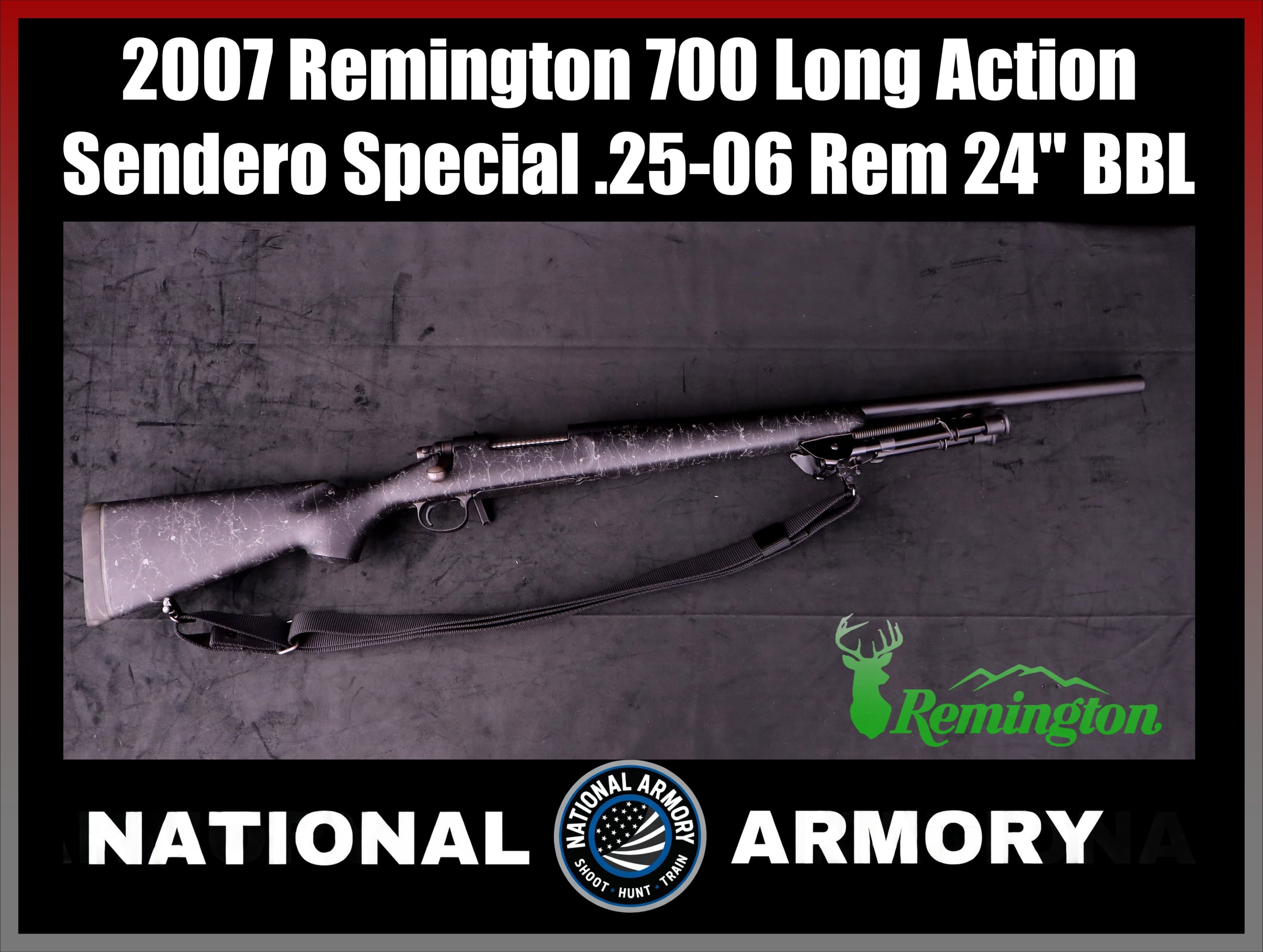 2007 Remington 700 Sendero Special .25-06 Rem 24" Heavy Barrel w/ Bipod-img-0
