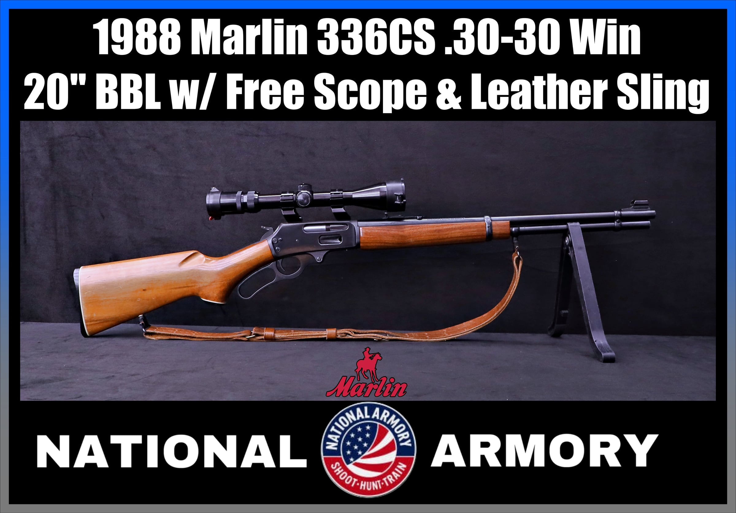 1988 Marlin 336CS .30-30 Win 20" BBL w/ Free Scope *JM-STAMPED*-img-0