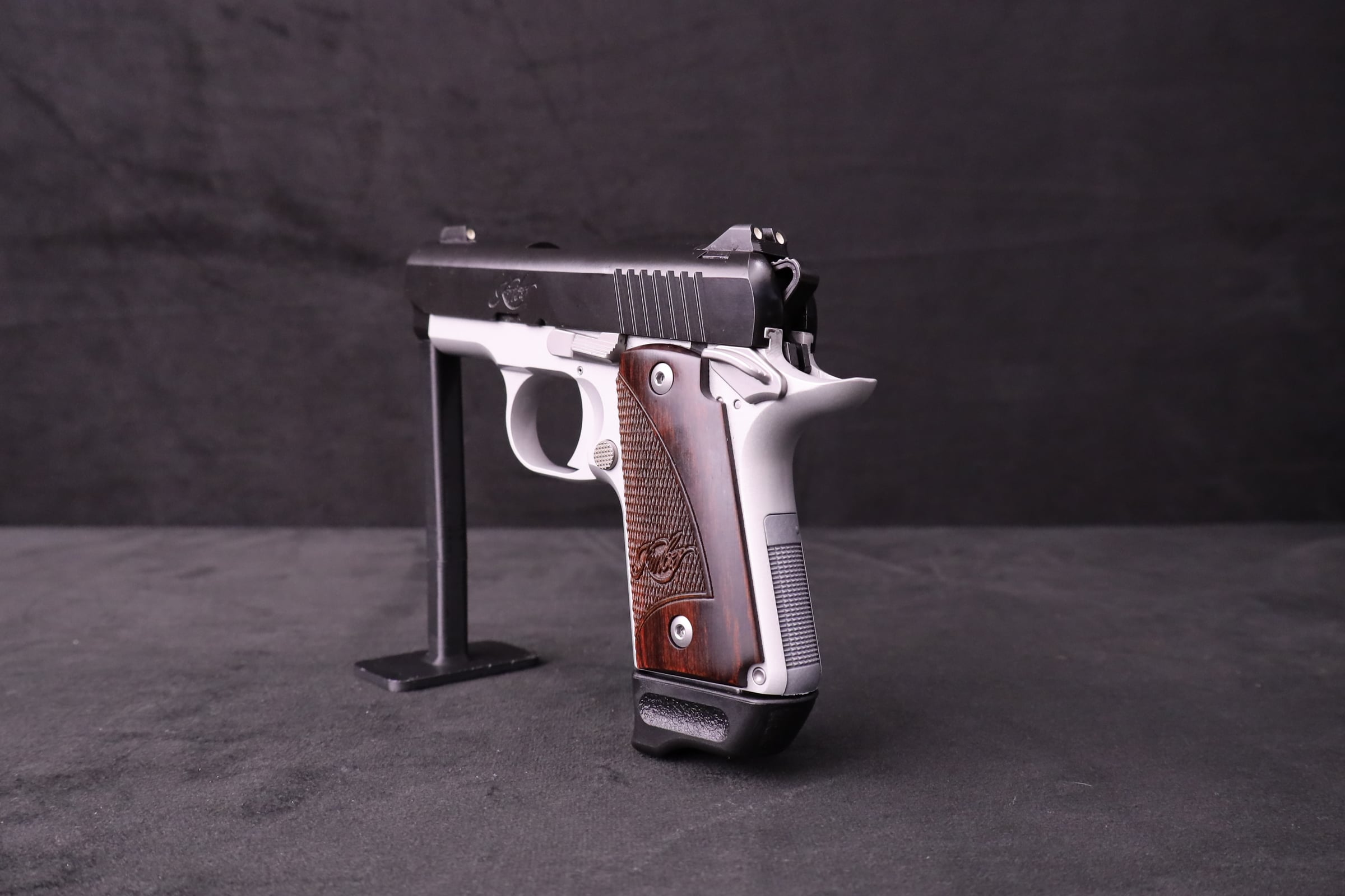 Kimber Micro 9 RTC Two-Tone 9mm Rosewood Grips Alluminum Frame Holster-img-8