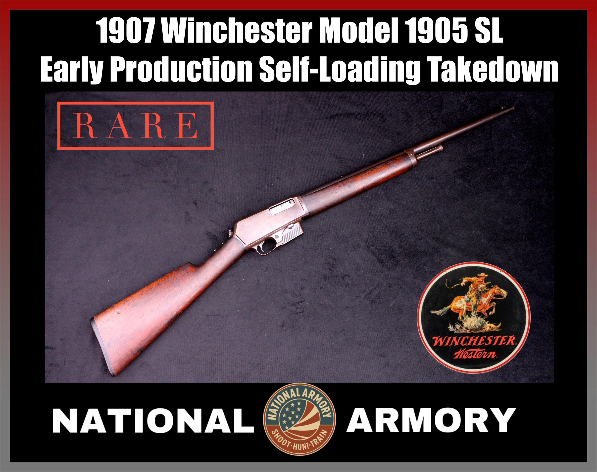 1907 Winchester Model 1905 Sl .32 WIN Self-Loading Rifle 22 Takedown-img-0