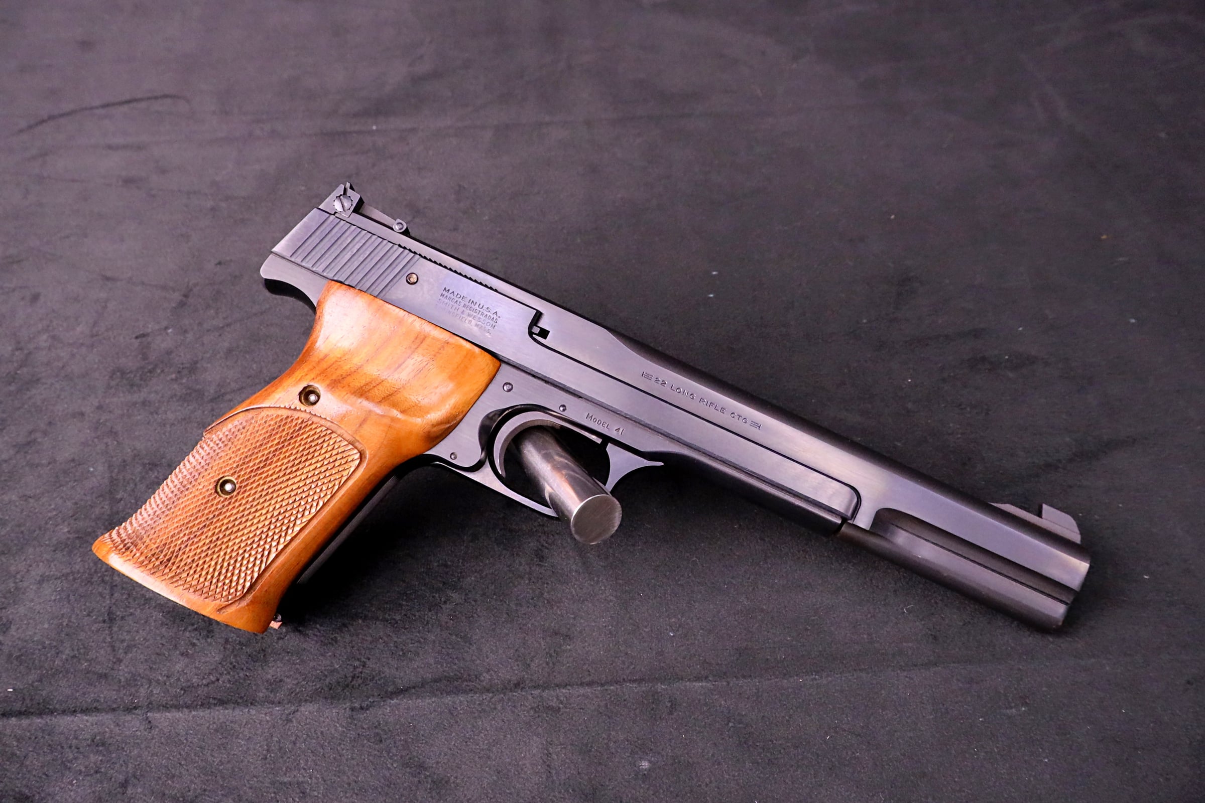 Smith & Wesson Model 41 .22 LR 7" Barrel Blued Single Action Target Pistol-img-9