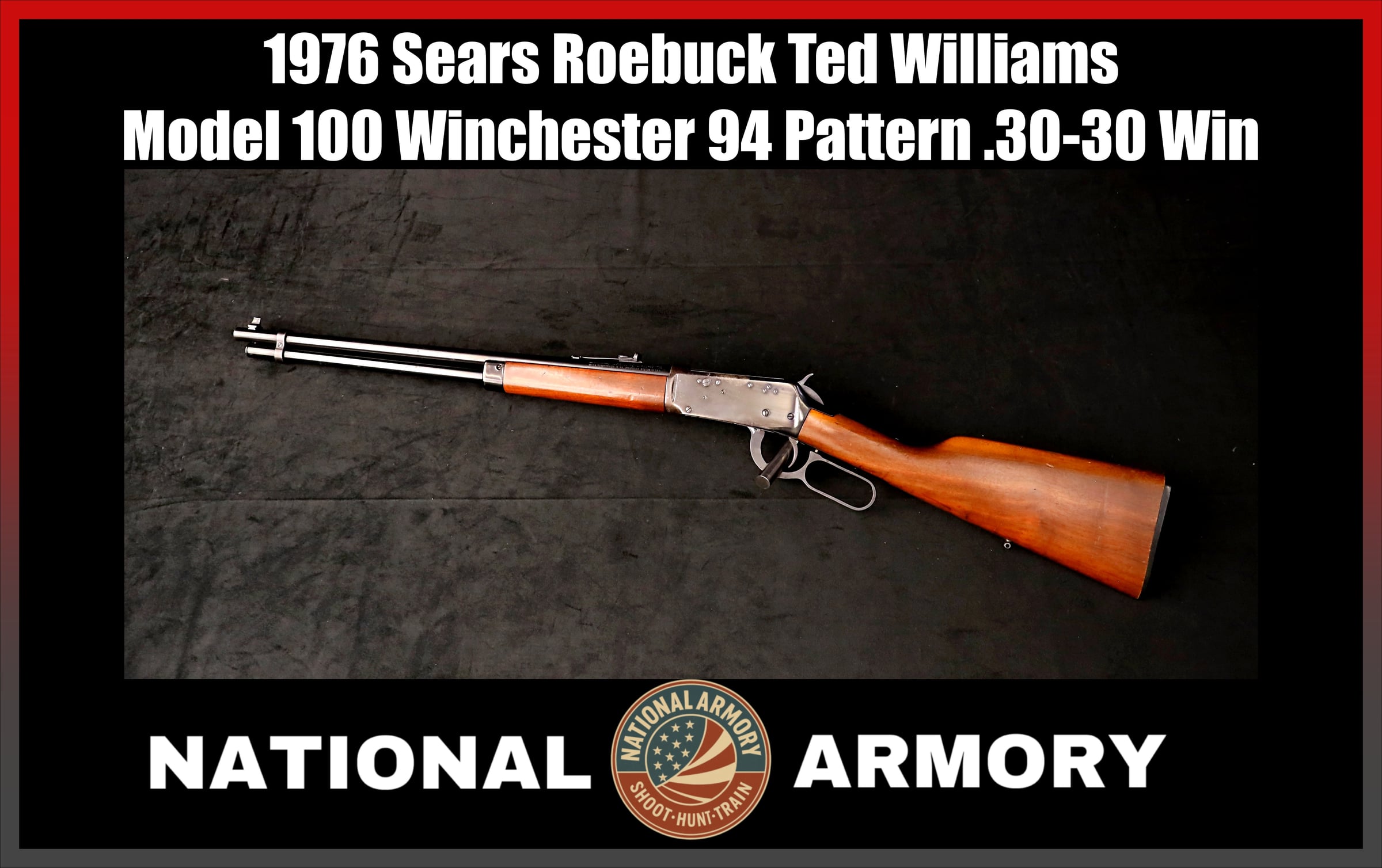 1976 Sears Ted Williams Model 100 .30-30 Win 20" Lever Action Rifle-img-0
