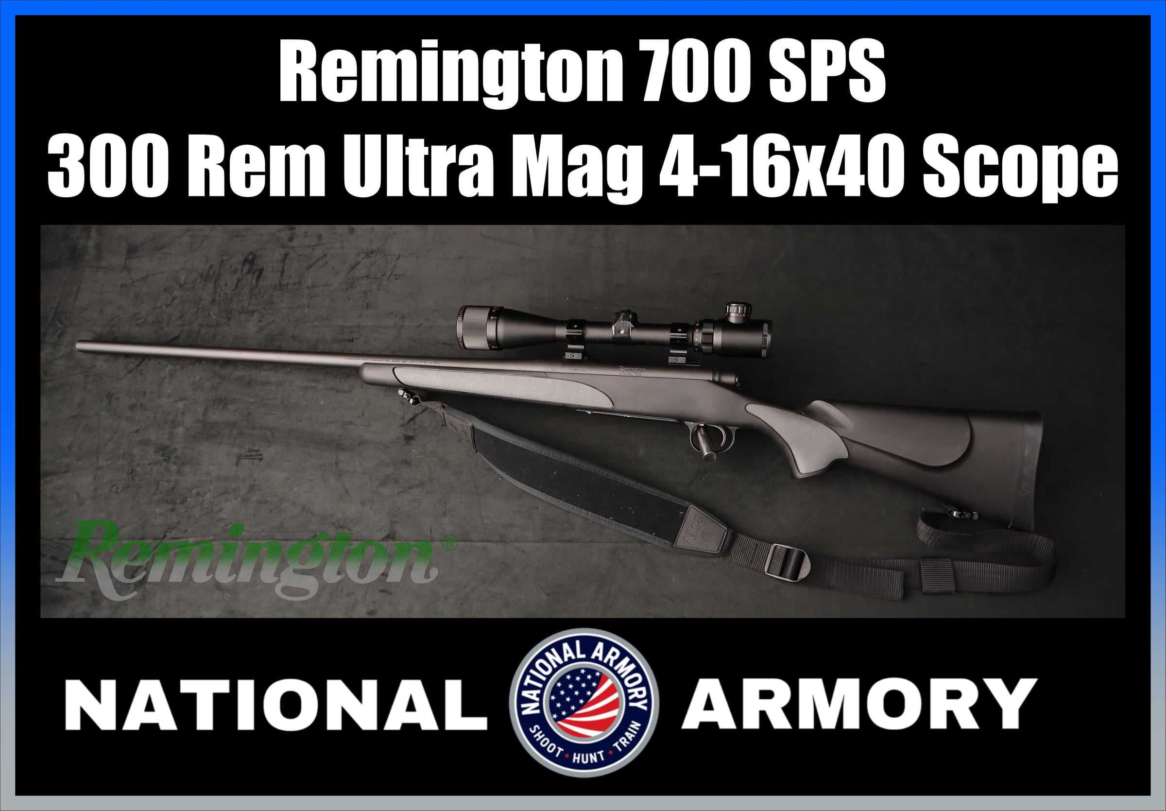 Remington 700 SPS 300 Rem Ultra Mag 26" Barrel 4-16x40 Scope RUM-img-0