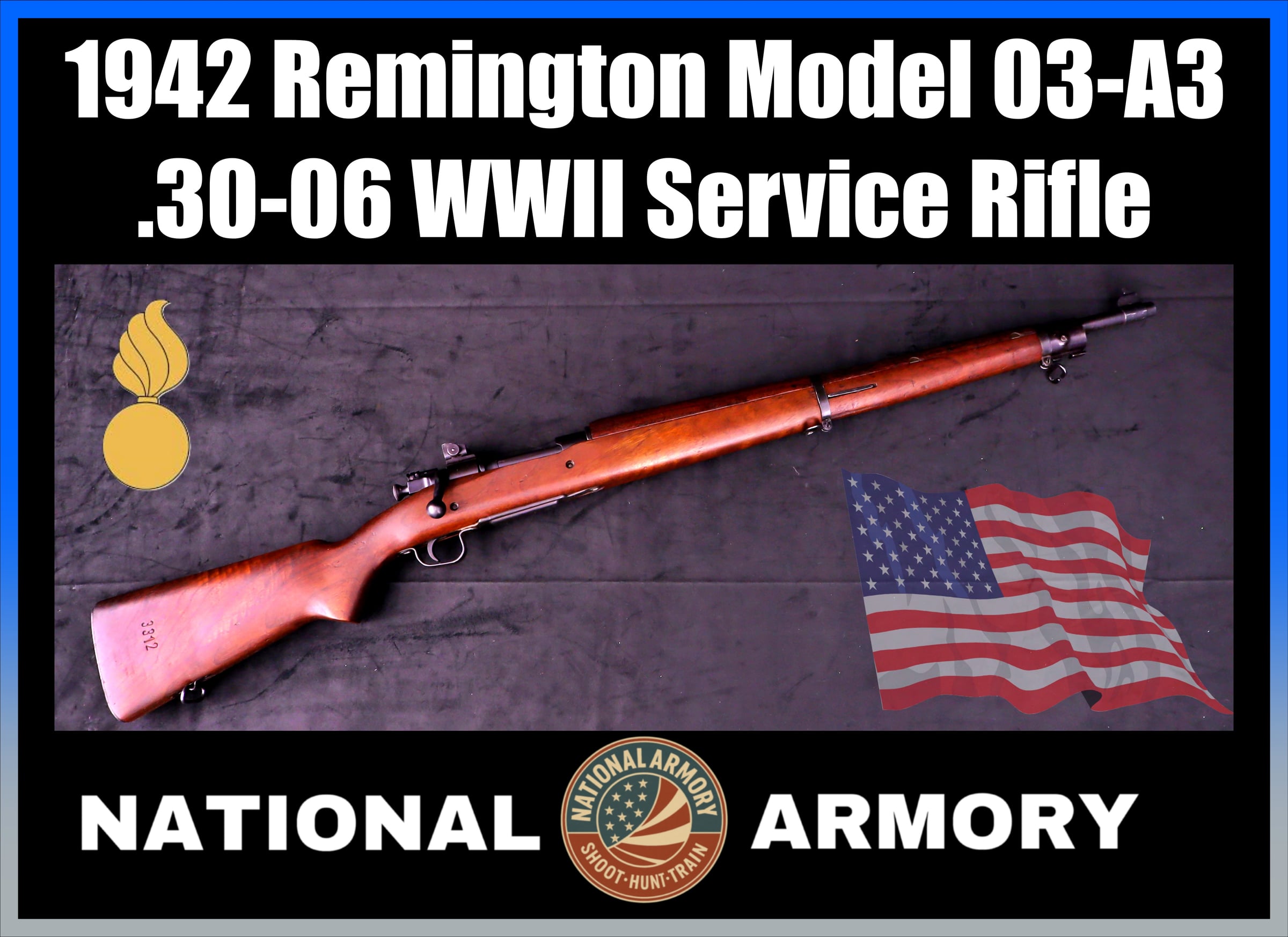1942 U.S. Remington Model 1903-A3 .30-06 SPRG WWII-img-0