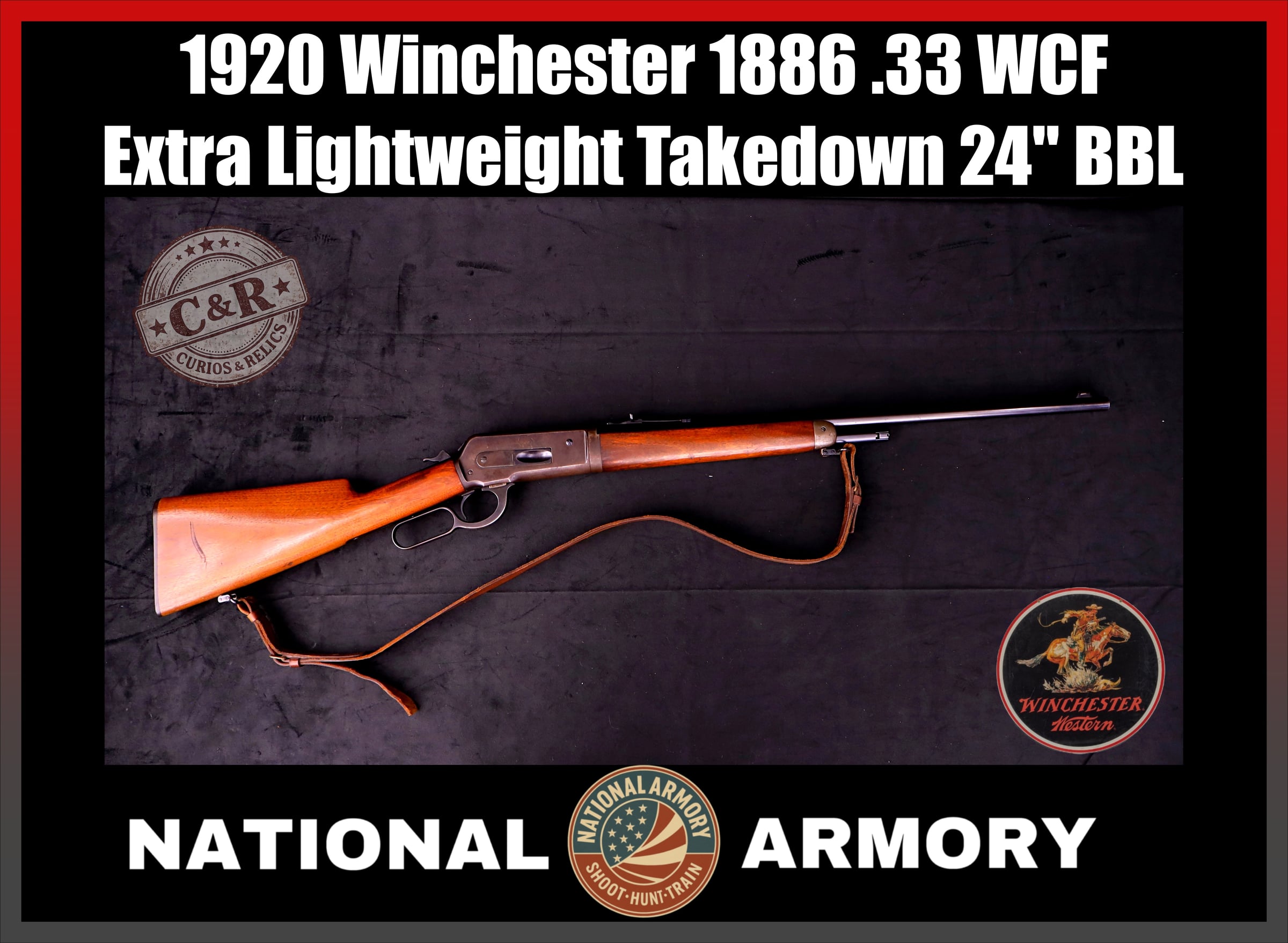 1920 Winchester Model 1886 Lightweight Takedown .33 WCF *Rare*-img-0