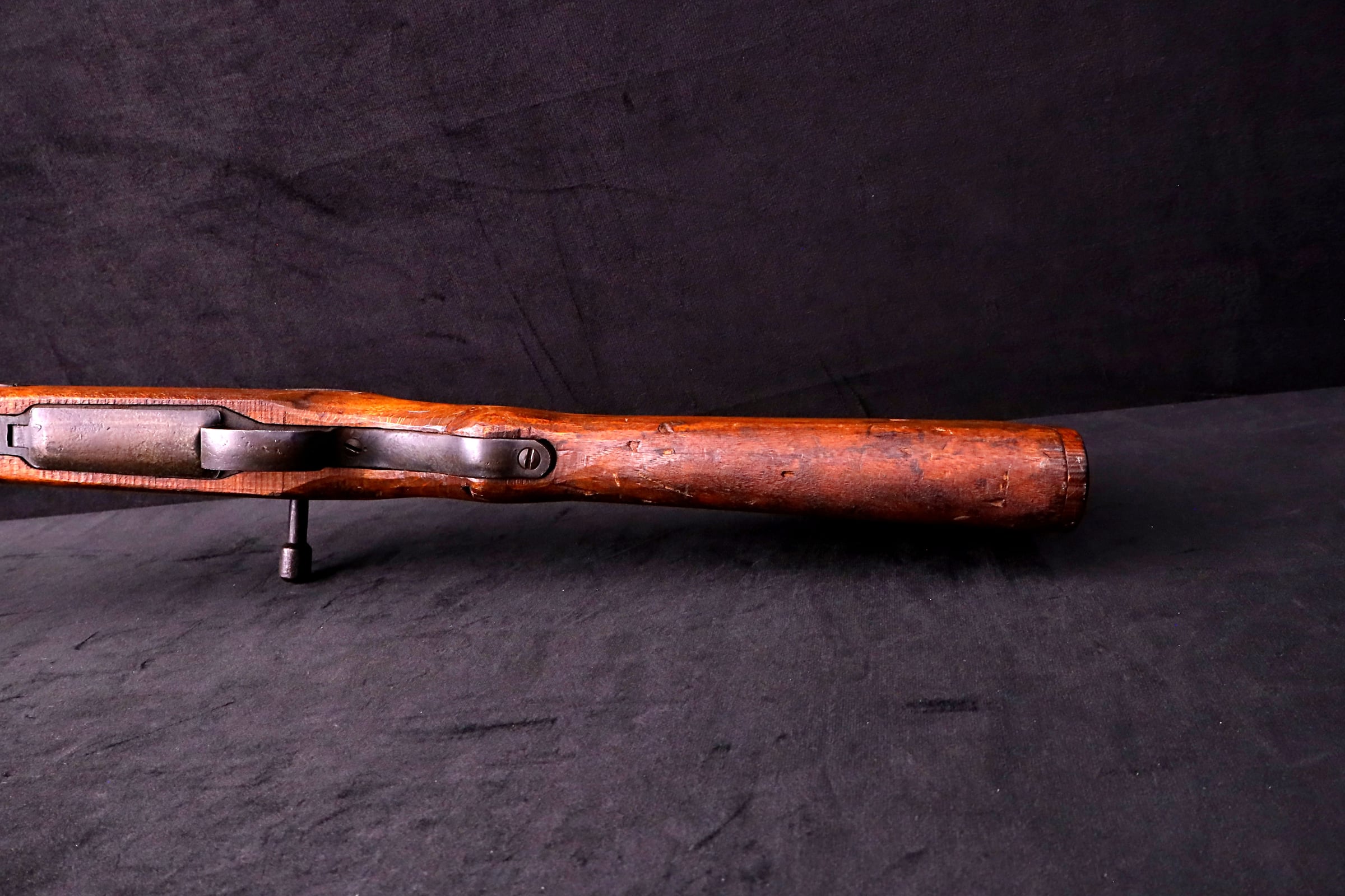 1944 WWII Japanese Arisaka Type 99 Last Ditch Rifle 7.7mm Rope Hole Stock-img-19