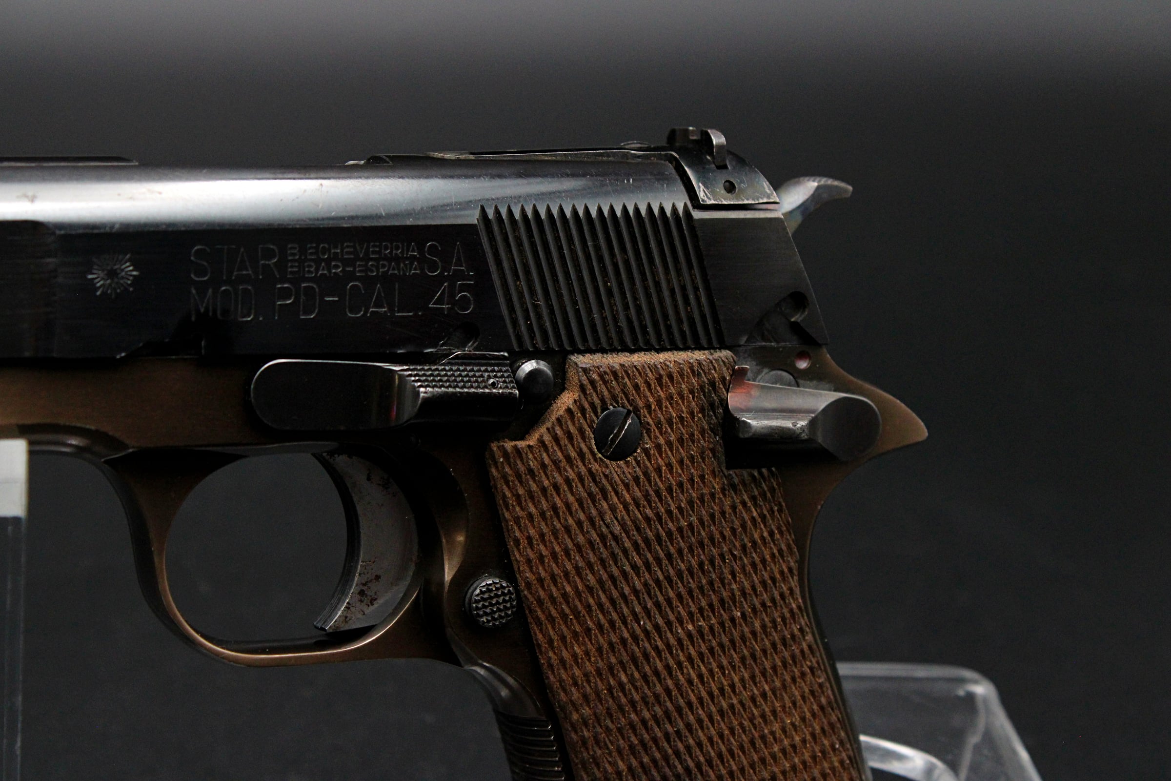 1975 Star PD .45 ACP Compact Pistol 3.75" Blued Bronze Two Tone Wood Grips-img-15