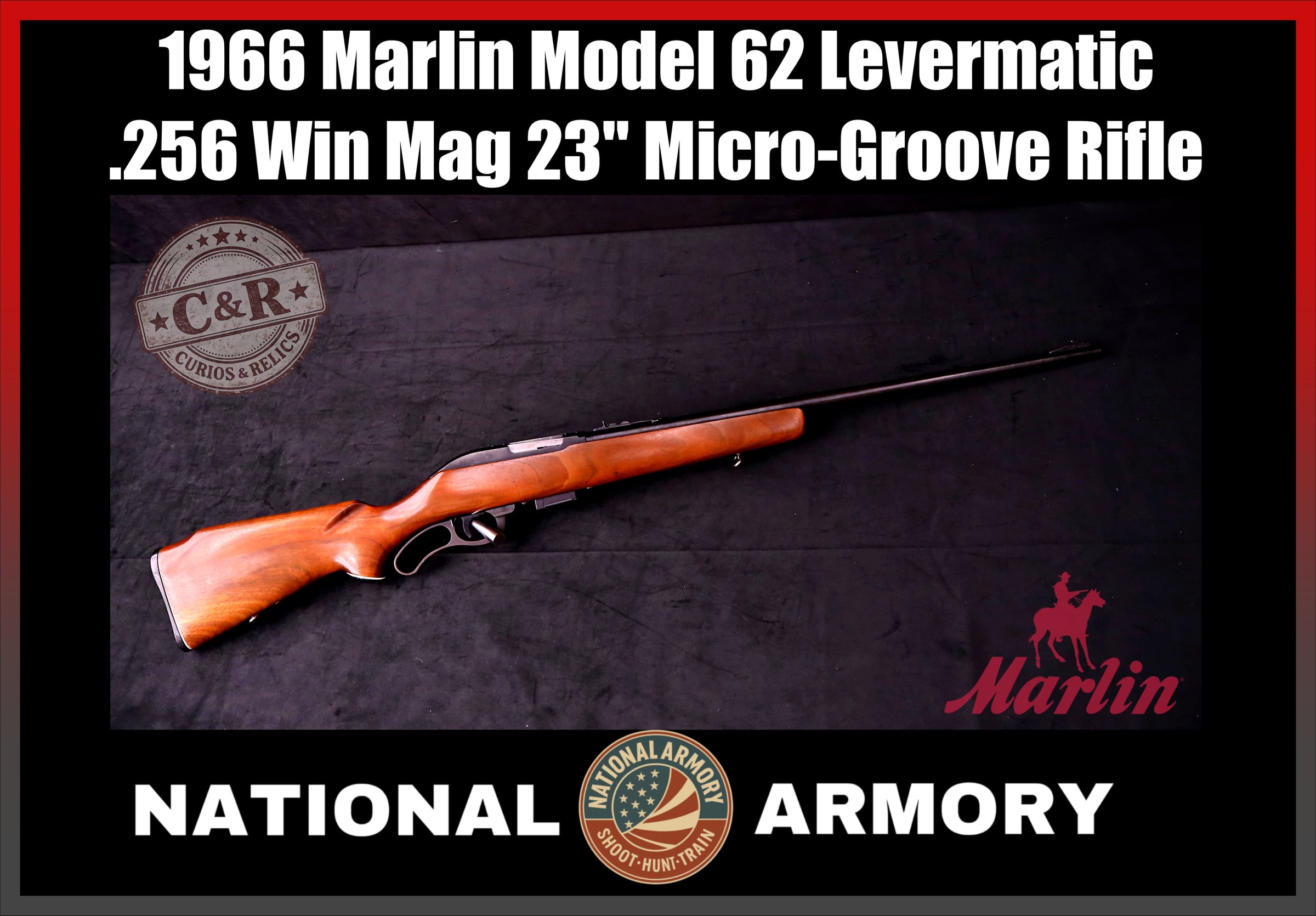 Marlin 62 Magnum Levermatic .256 Win Mag Lever Action Rifle 23" C&R-img-0