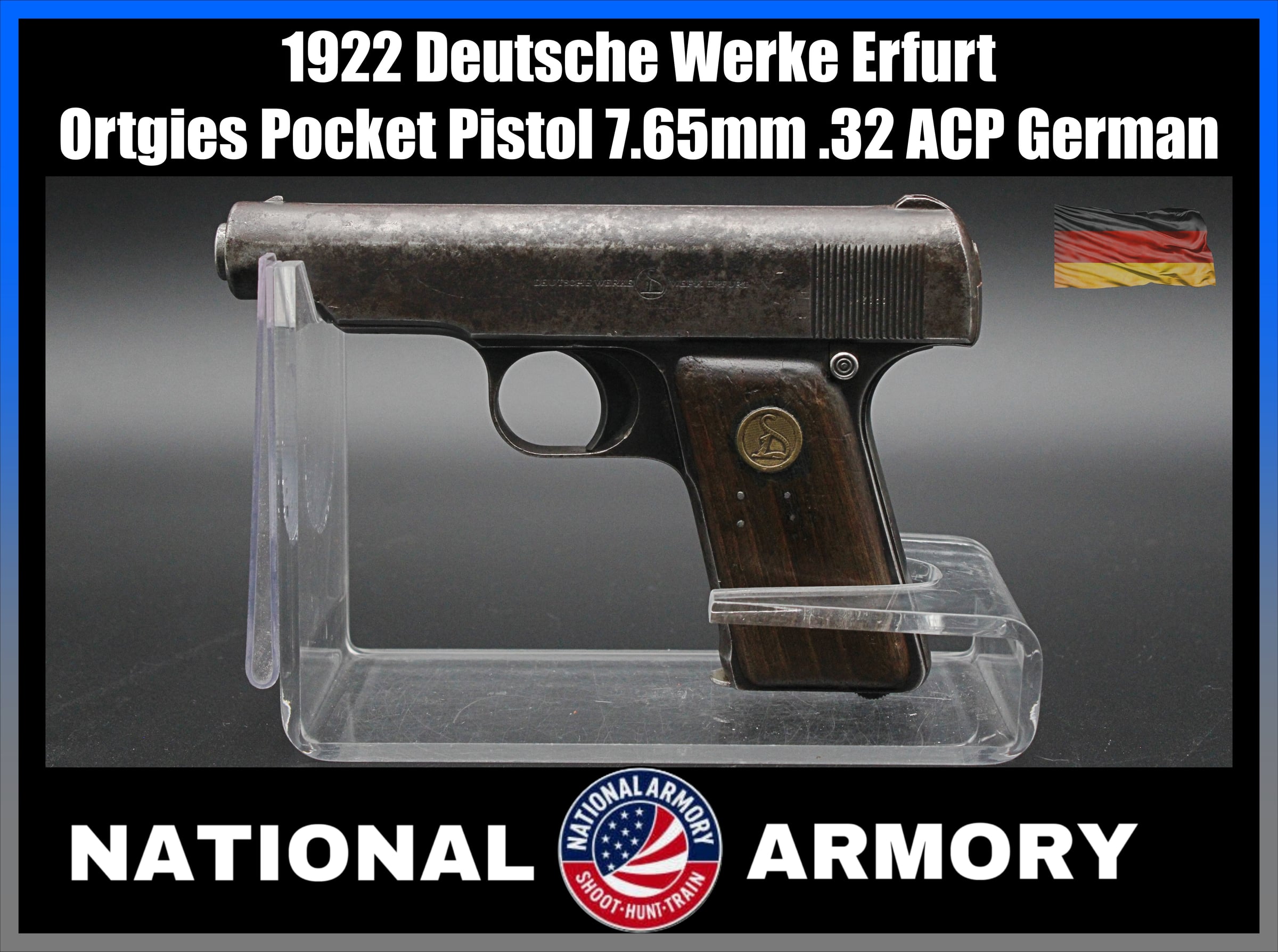 1922 Deutsche Werke Erfurt Ortgies Pocket Pistol 7.65mm Weimar Era-img-0
