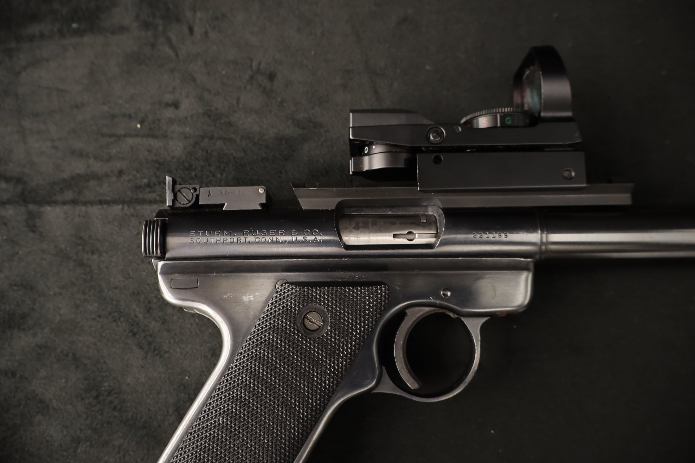 1962 Ruger Custom .22 LR 6.5" BBL J.E. Clark Bull Barrel MCGRGD Reflex-img-8