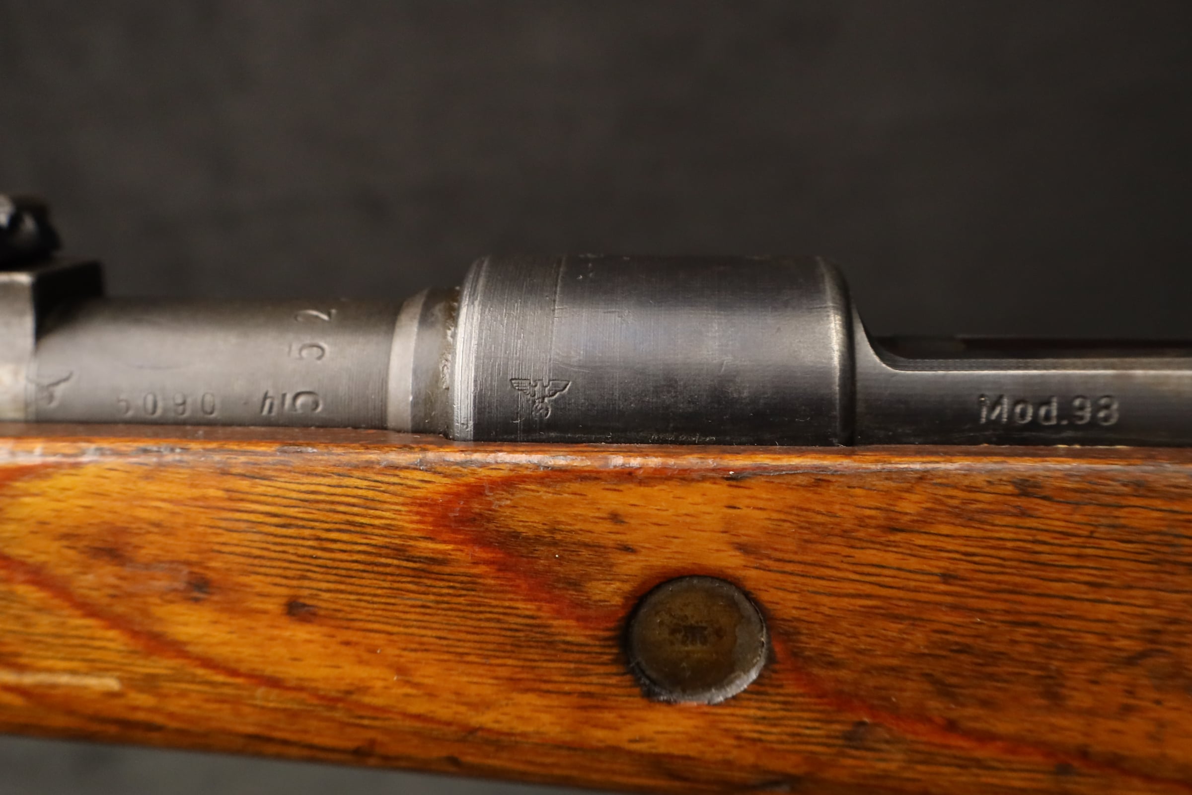 Mauser K98K ar 44 8mm GI Bring-Back Barracks Bag Cut Non-Import WWII Rifle-img-18