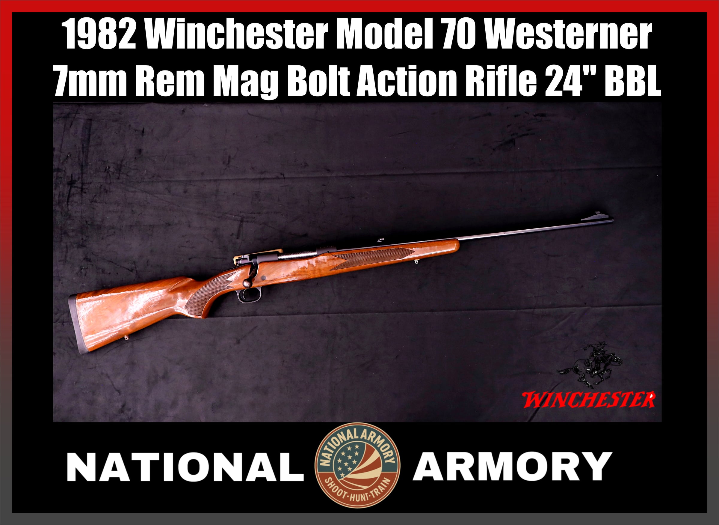 Winchester Model 70 Westerner 7mm Remington Magnum 24" Blued & Walnut-img-0