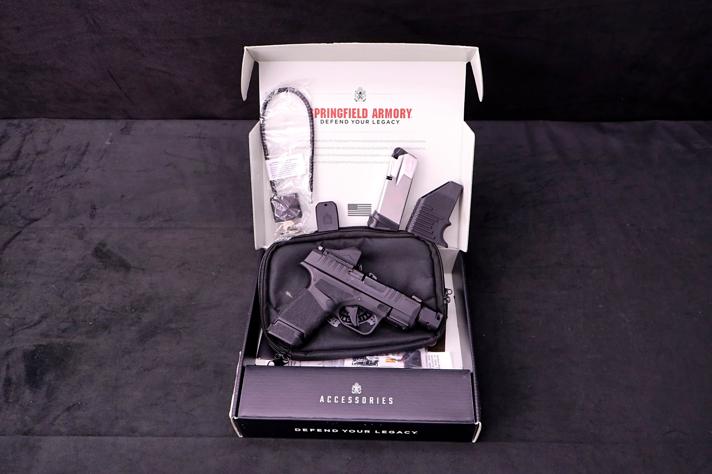 Springfield Armory Hellcat OSP 9mm Comp Shield Red Dot Original Box Case-img-3