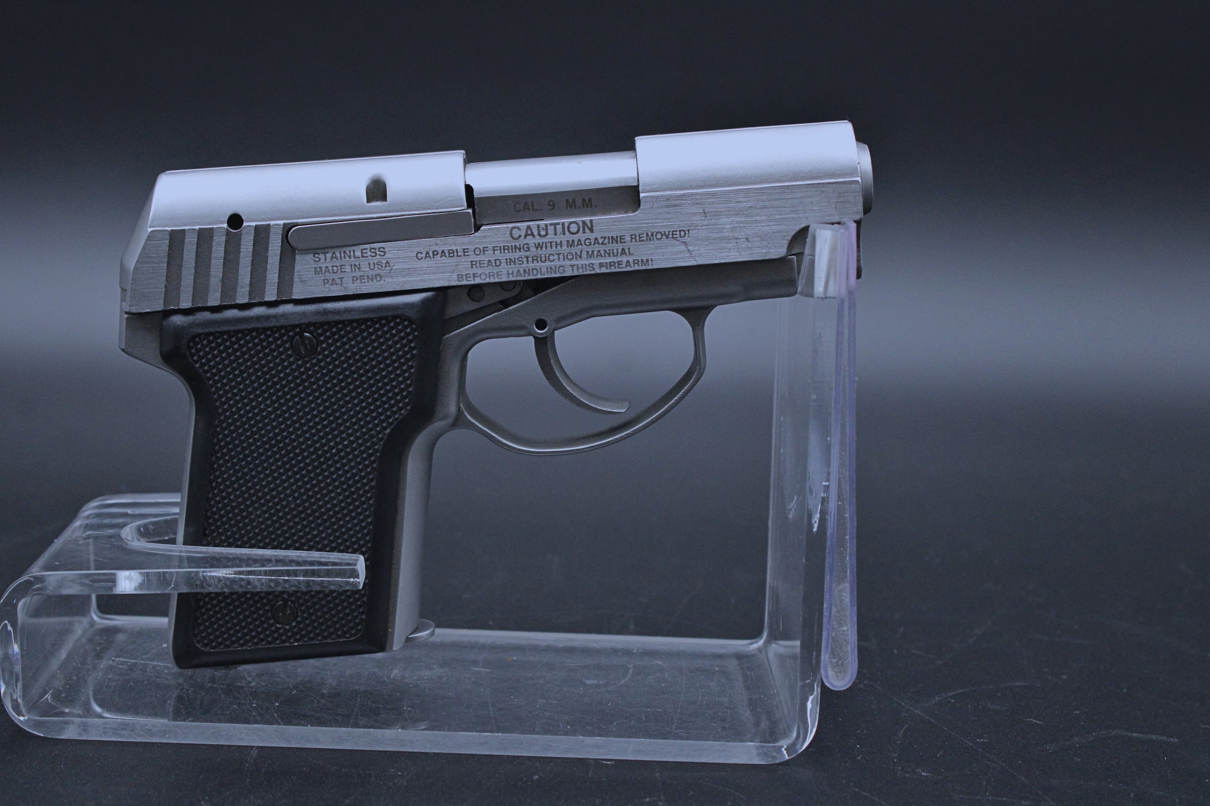 1990s AMT Back Up 9mm 2.5" BBL Stainless Steel-img-13