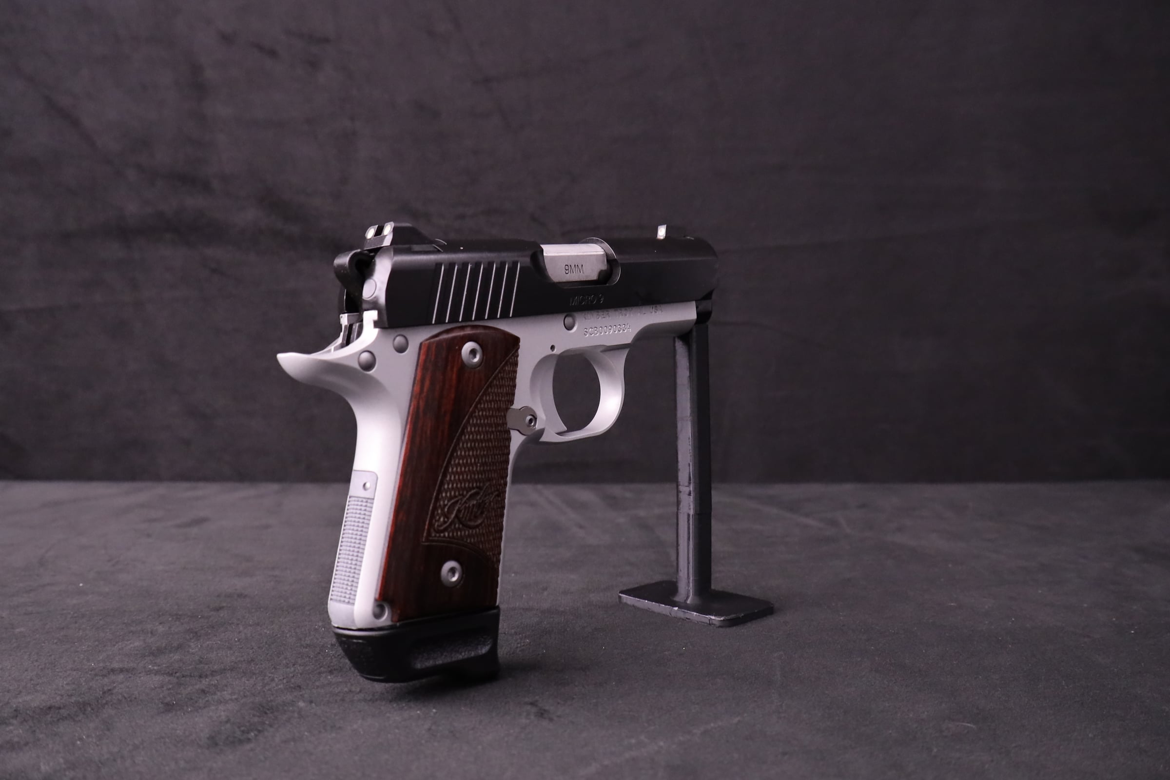 Kimber Micro 9 RTC Two-Tone 9mm Rosewood Grips Alluminum Frame Holster-img-10