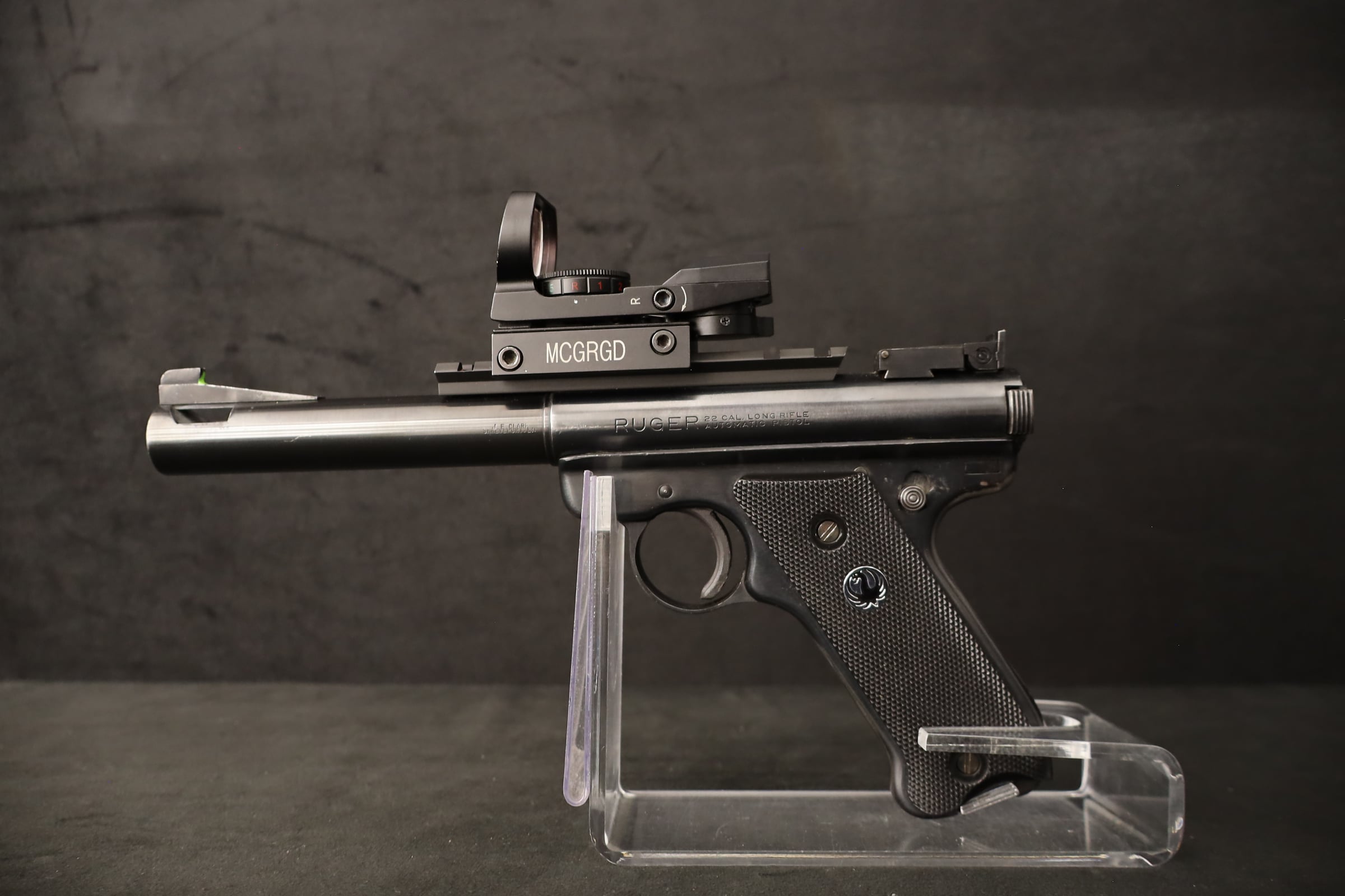 1962 Ruger Custom .22 LR 6.5" BBL J.E. Clark Bull Barrel MCGRGD Reflex-img-3