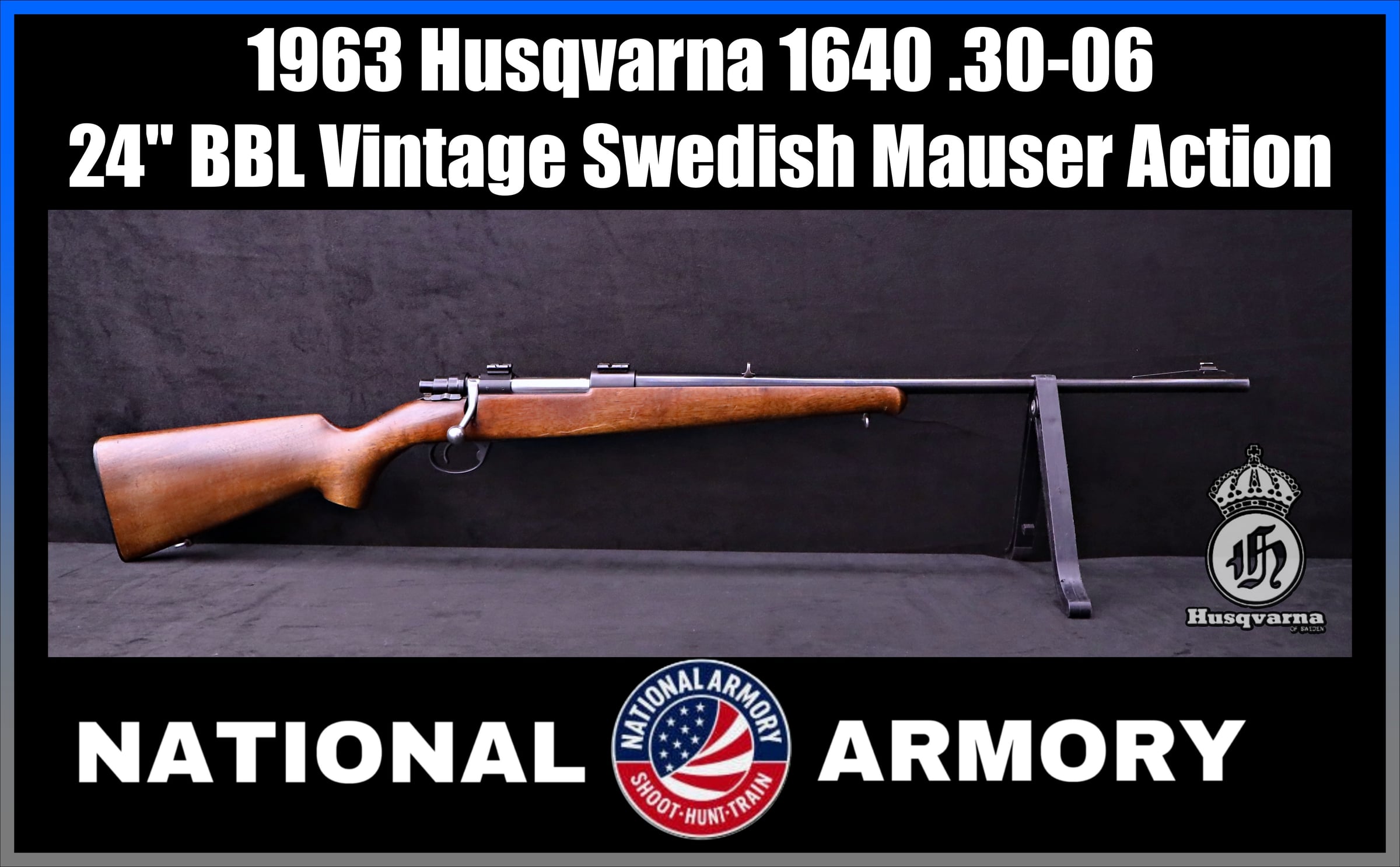 1963 Husqvarna 1640 .30-06 24" BBL Swedish Mauser Action-img-0