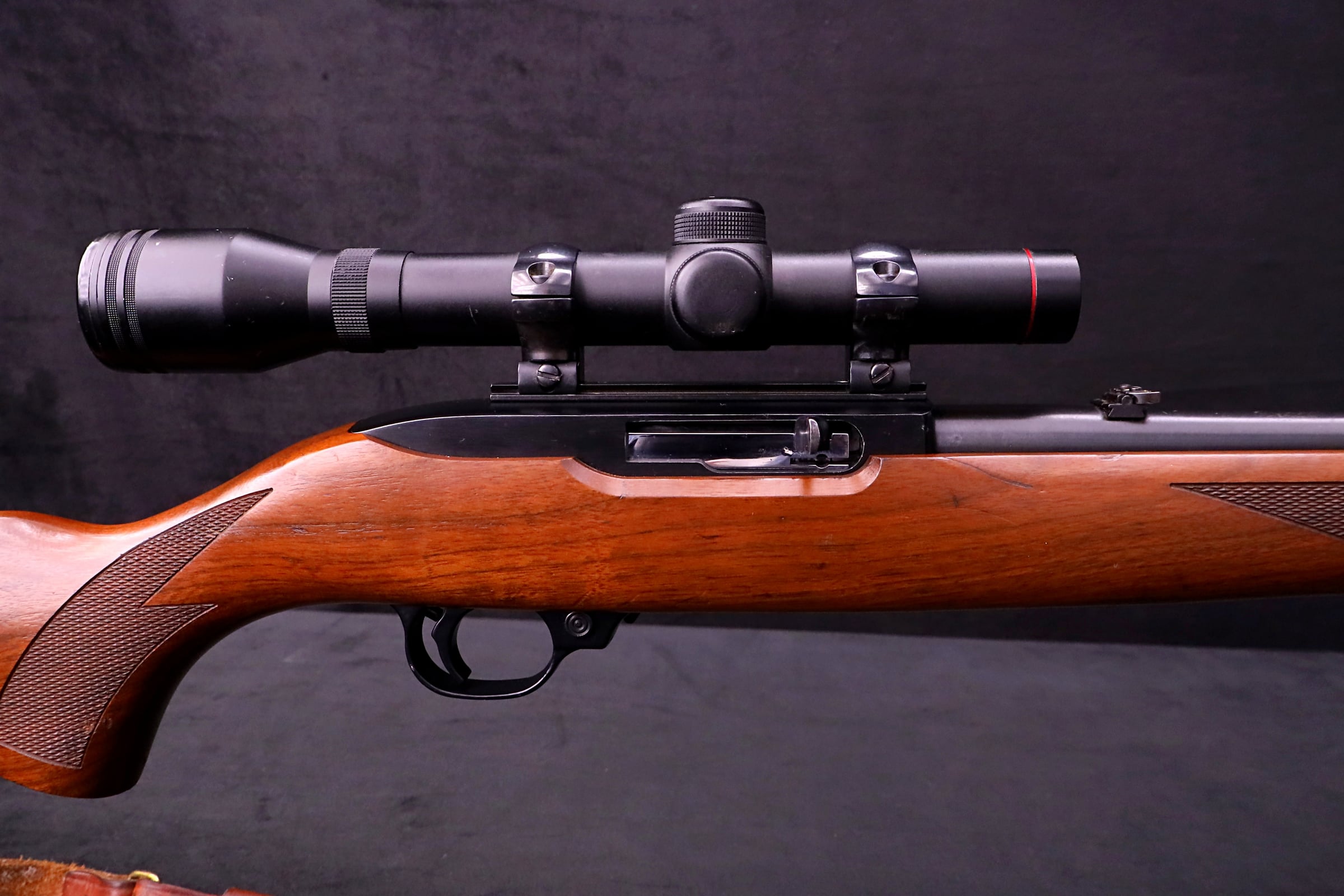 1996 Ruger 10/22 Carbine .22 LR 18.5" Wood Simmons 4X Scope Leather Sling-img-19
