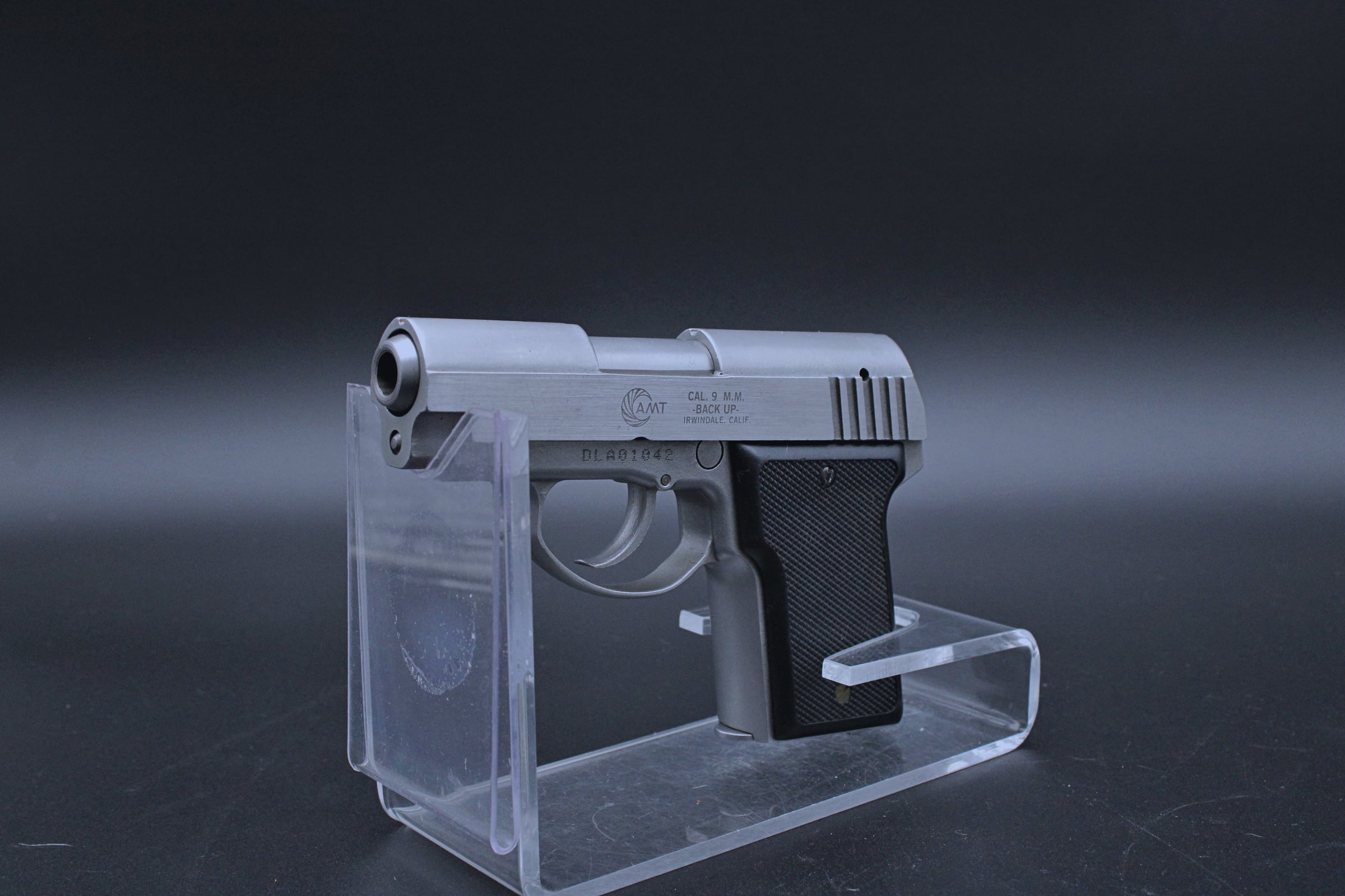 1990s AMT Back Up 9mm 2.5" BBL Stainless Steel-img-8