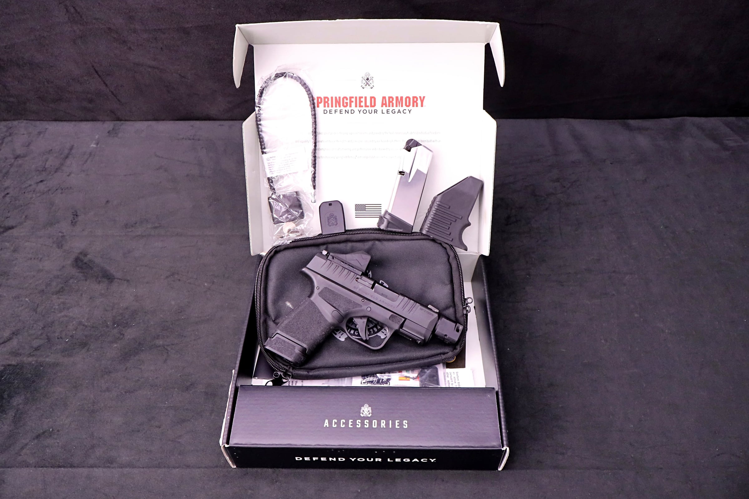 Springfield Armory Hellcat OSP 9mm Comp Shield Red Dot Original Box Case-img-2
