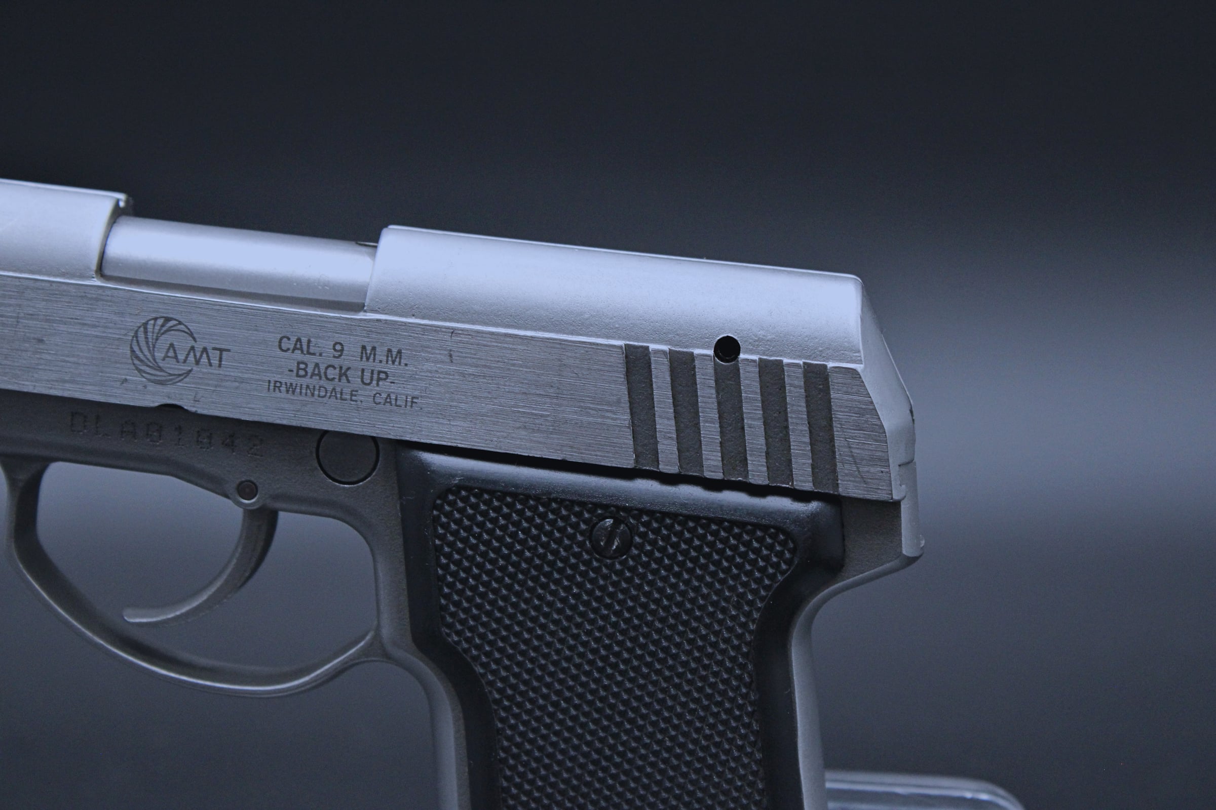 1990s AMT Back Up 9mm 2.5" BBL Stainless Steel-img-11