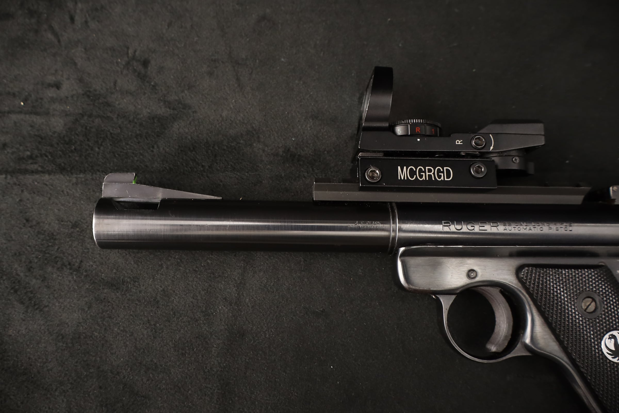 1962 Ruger Custom .22 LR 6.5" BBL J.E. Clark Bull Barrel MCGRGD Reflex-img-6