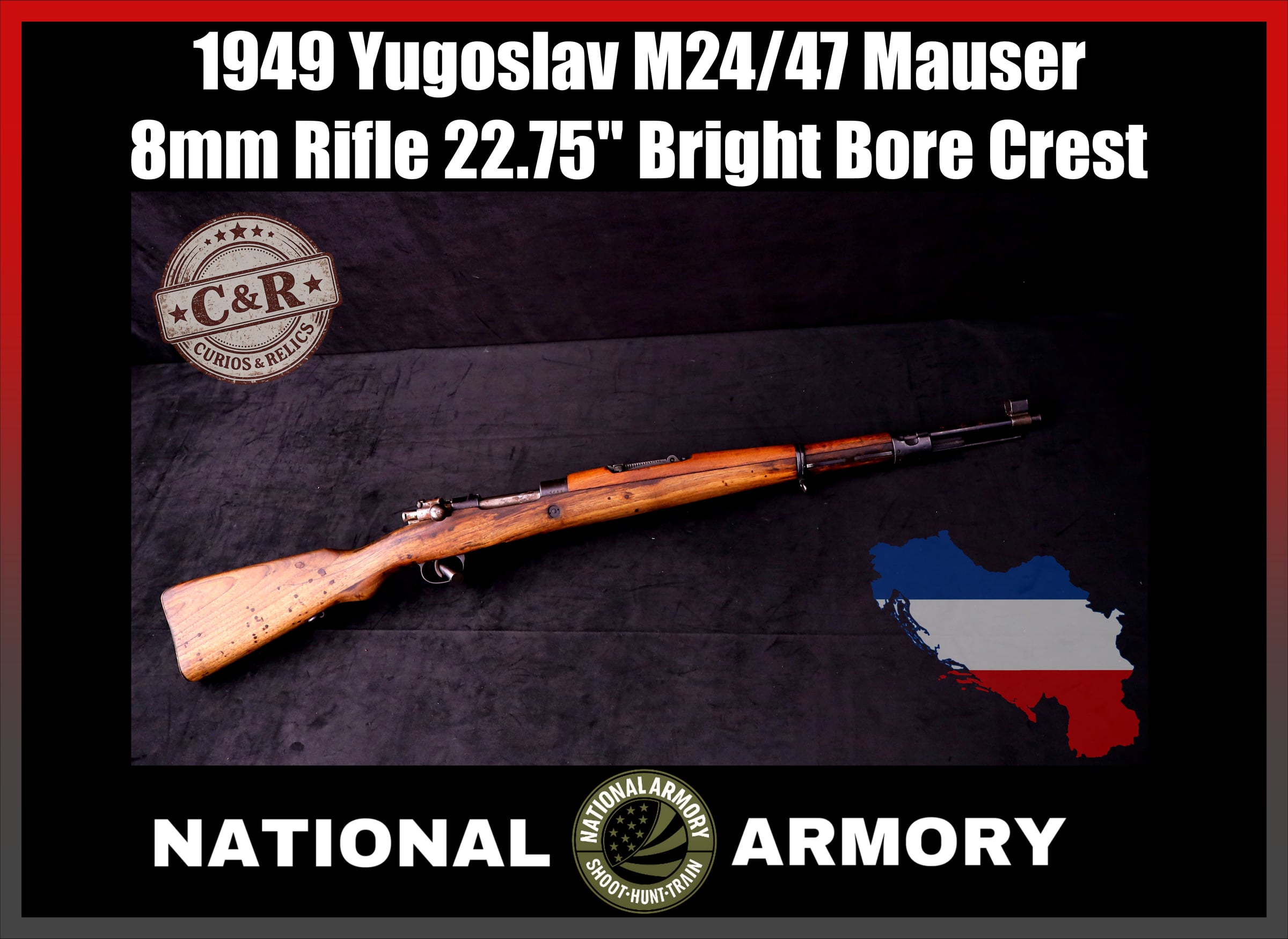 1949 Yugo M24/47 Mauser 8mm Mauser Military Rifle All Matching-img-0