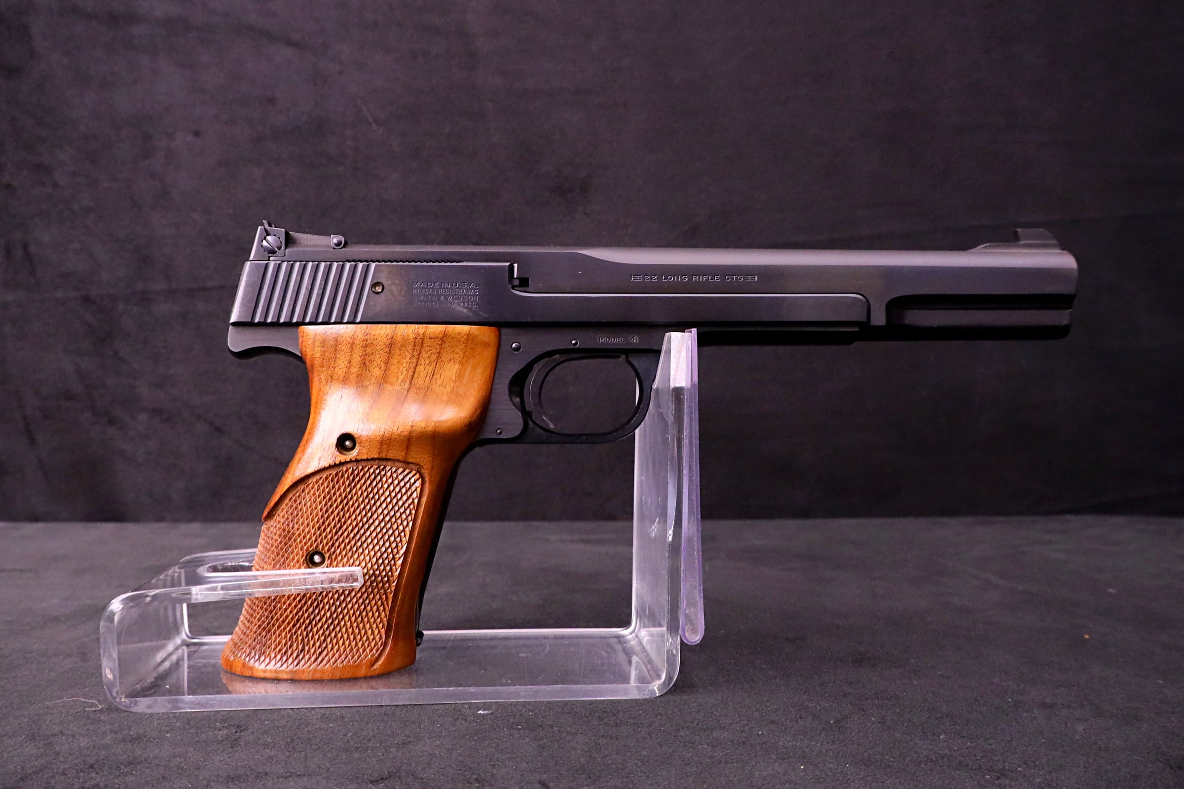 Smith & Wesson Model 41 .22 LR 7" Barrel Blued Single Action Target Pistol-img-17