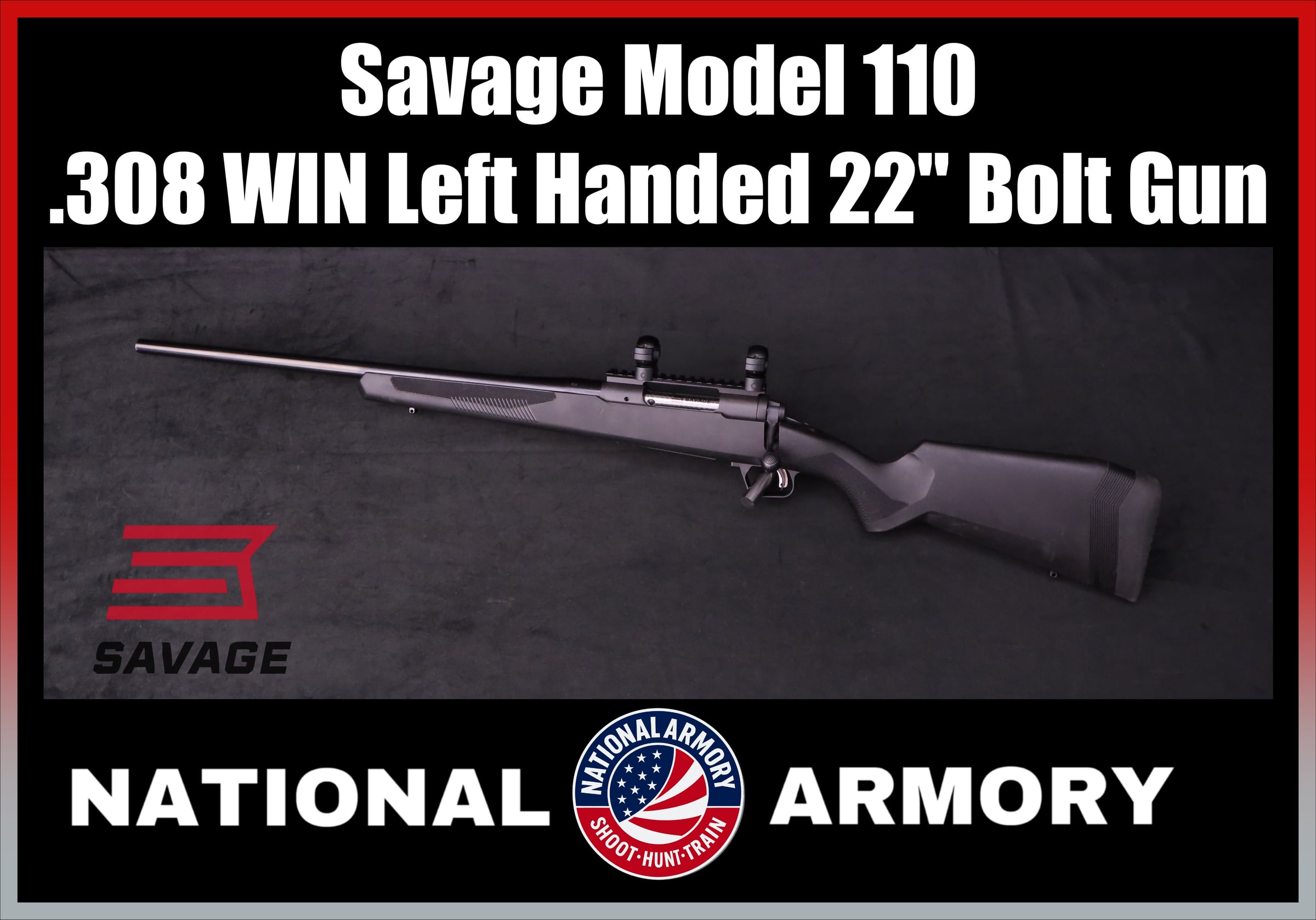 Savage Model 110 Left Hand .308 Win 22" Bolt Action Rifle AccuFit-img-0