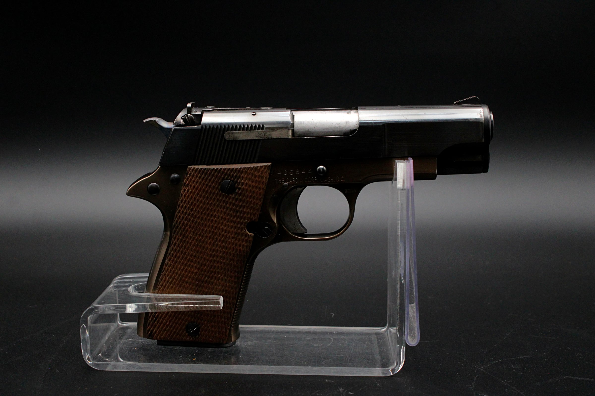 1975 Star PD .45 ACP Compact Pistol 3.75" Blued Bronze Two Tone Wood Grips-img-9