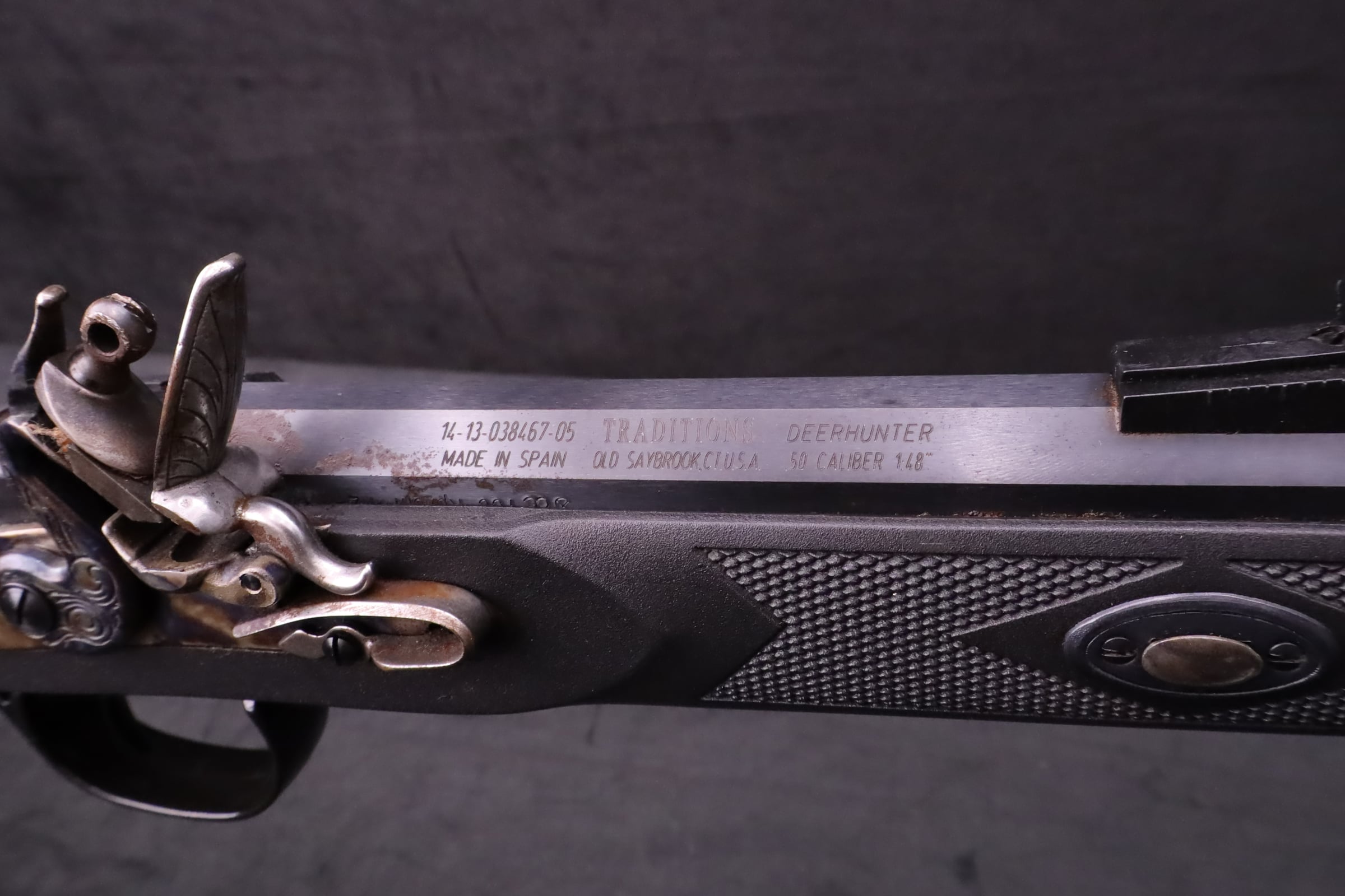 Traditions Deerhunter .50 Cal Flintlock ML 24" Octagonal BBL Fiber Optic-img-13