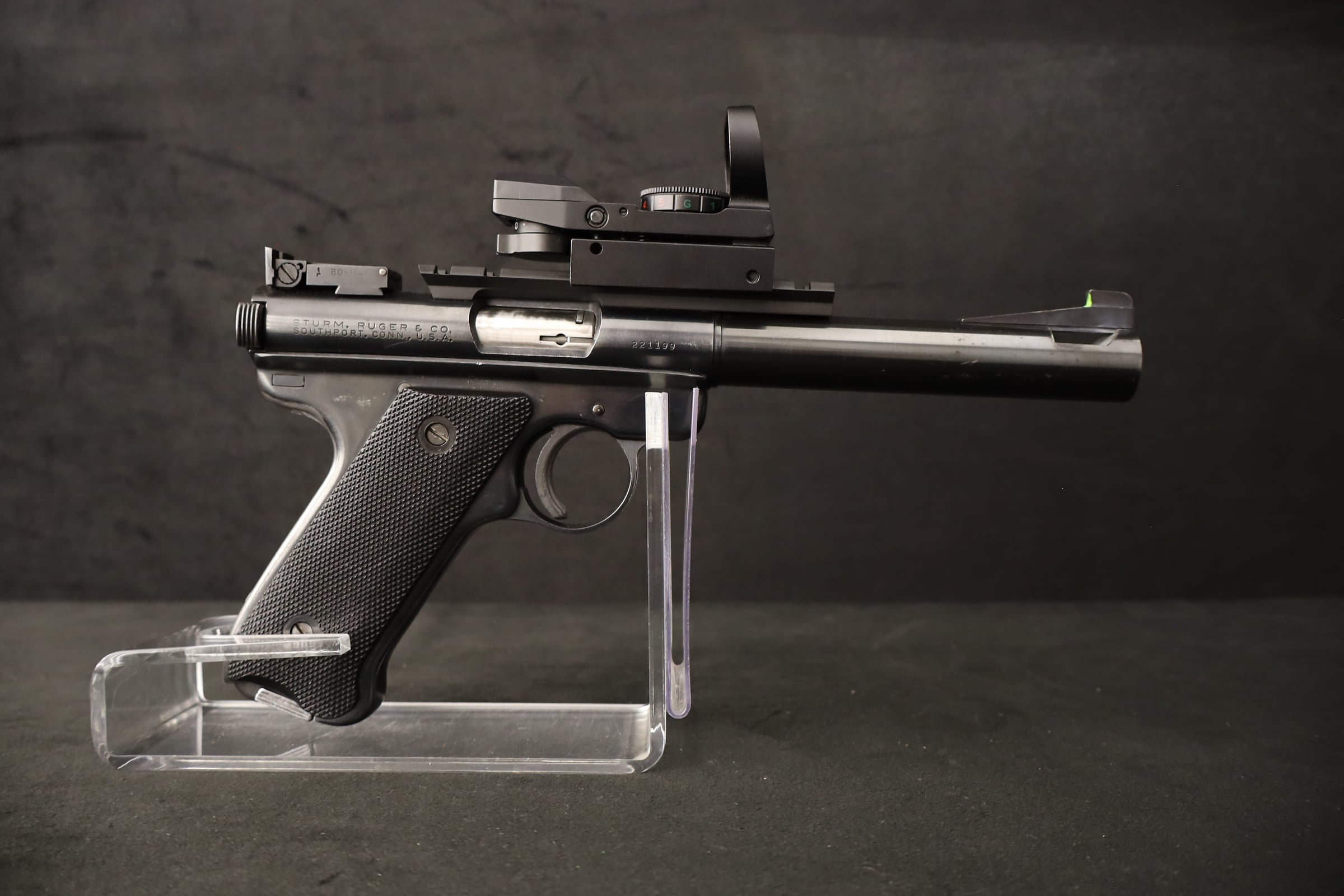 1962 Ruger Custom .22 LR 6.5" BBL J.E. Clark Bull Barrel MCGRGD Reflex-img-2