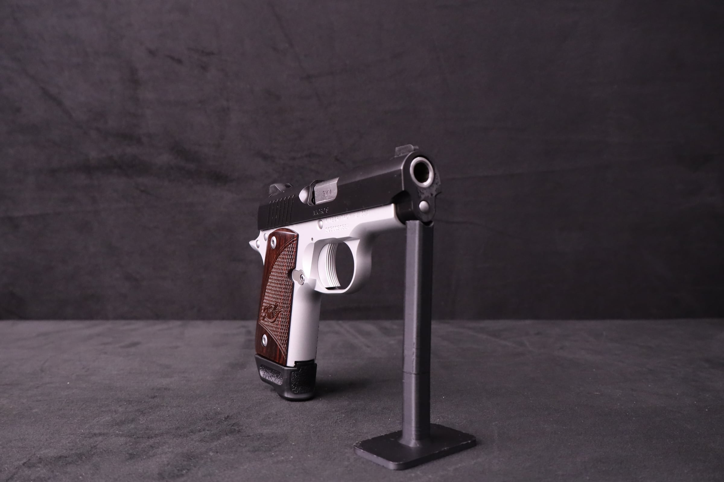 Kimber Micro 9 RTC Two-Tone 9mm Rosewood Grips Alluminum Frame Holster-img-4